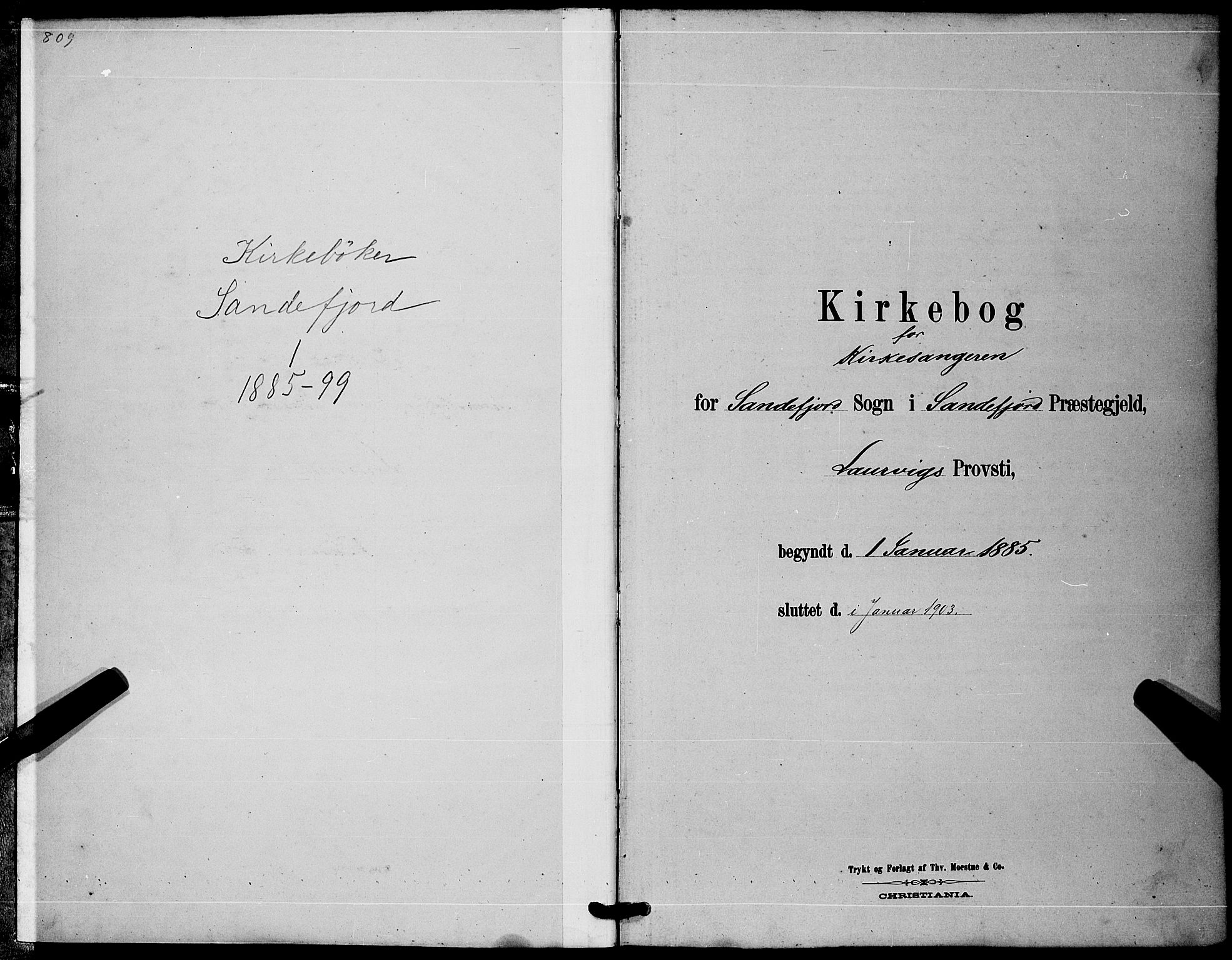 Sandefjord kirkebøker, SAKO/A-315/G/Ga/L0001: Parish register (copy) no. 1, 1885-1903