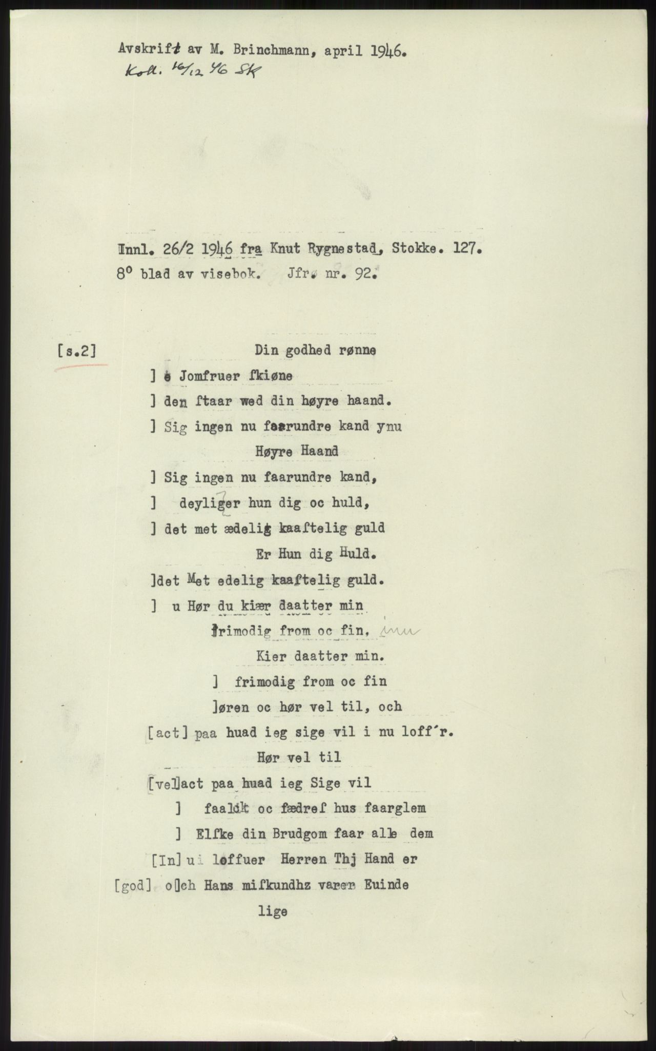 Samlinger til kildeutgivelse, Diplomavskriftsamlingen, AV/RA-EA-4053/H/Ha, p. 1484