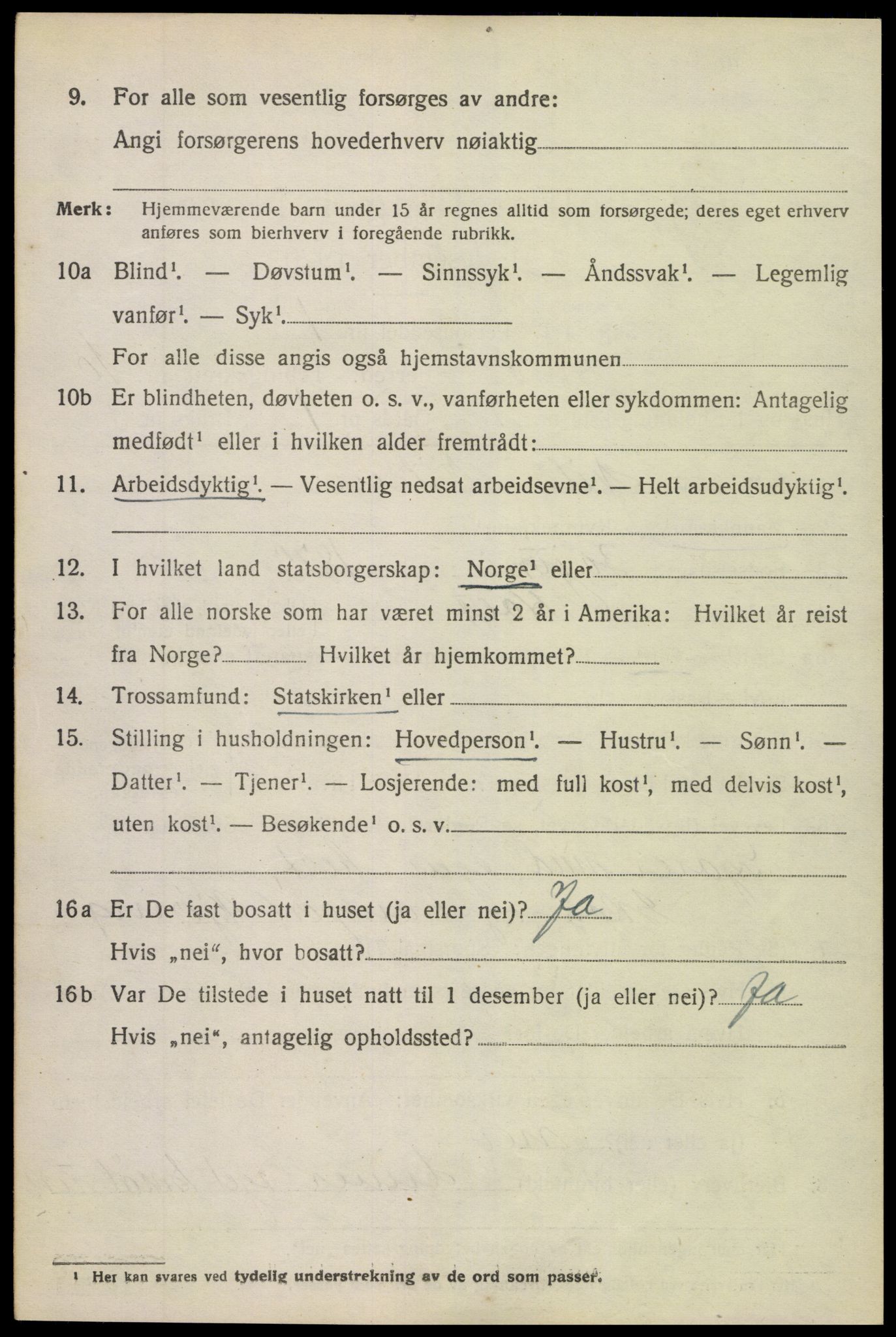 SAK, 1920 census for Holt, 1920, p. 5719