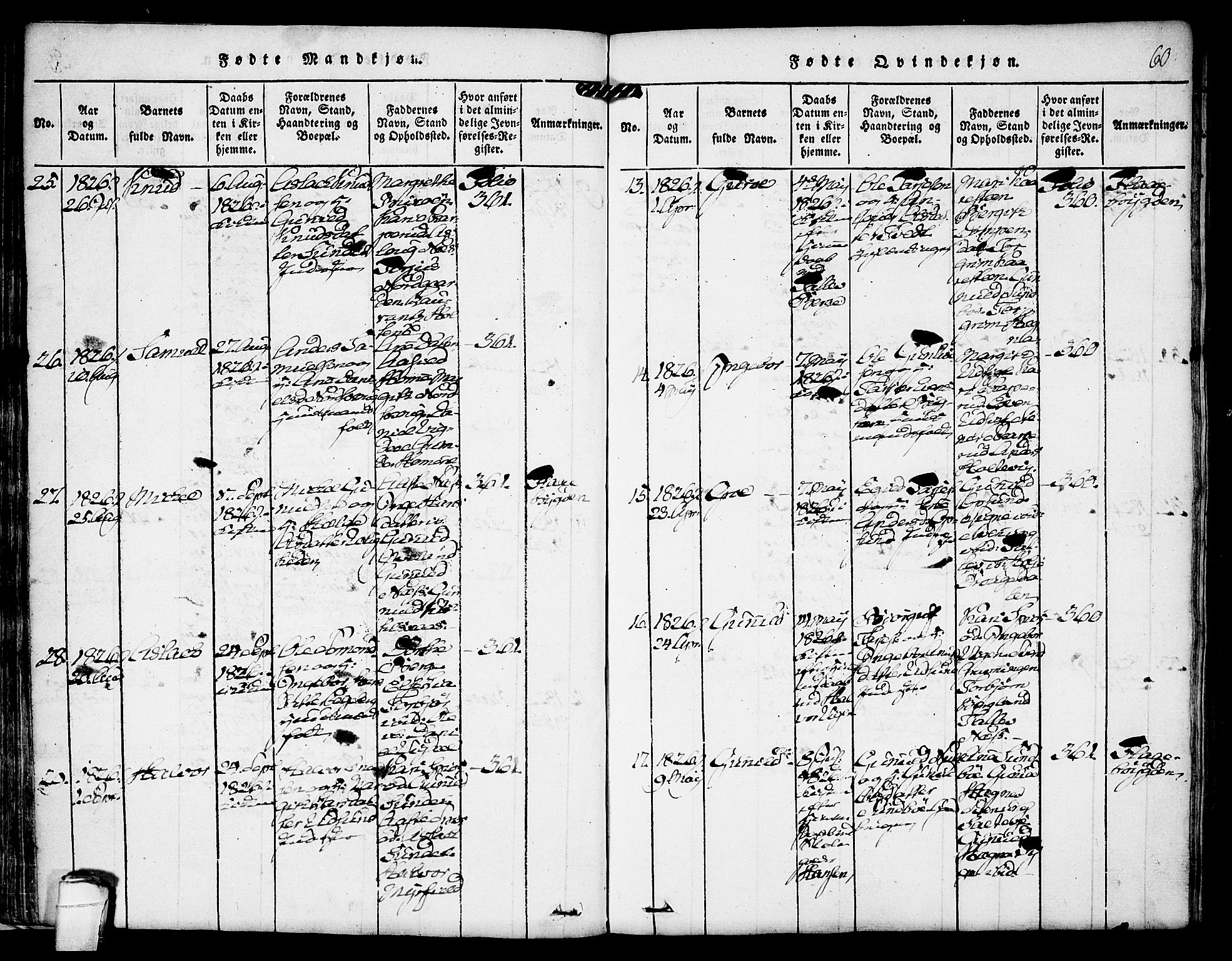 Kviteseid kirkebøker, AV/SAKO-A-276/F/Fa/L0005: Parish register (official) no. I 5, 1815-1836, p. 60