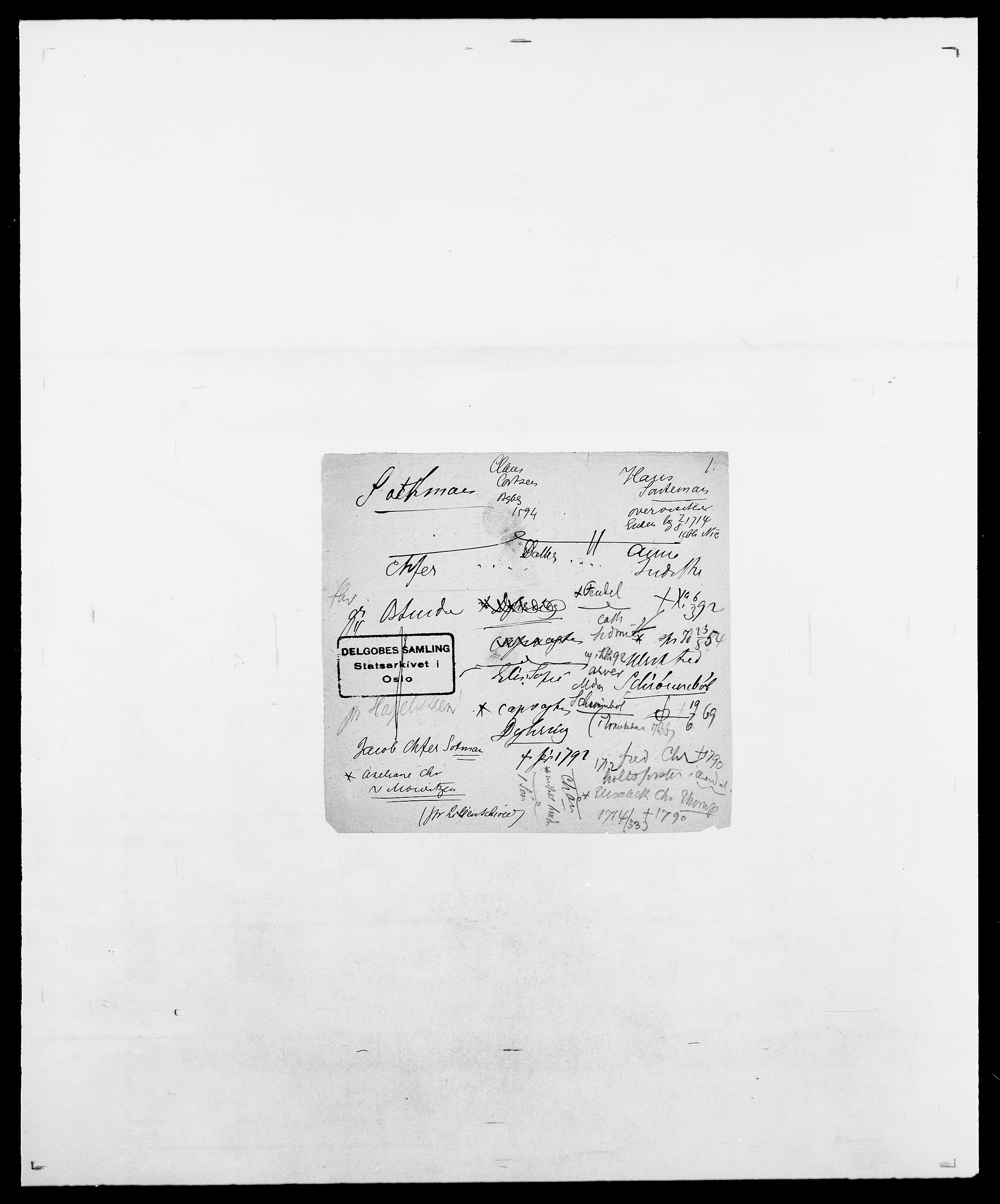 Delgobe, Charles Antoine - samling, SAO/PAO-0038/D/Da/L0036: Skaanør - Staverskov, p. 501