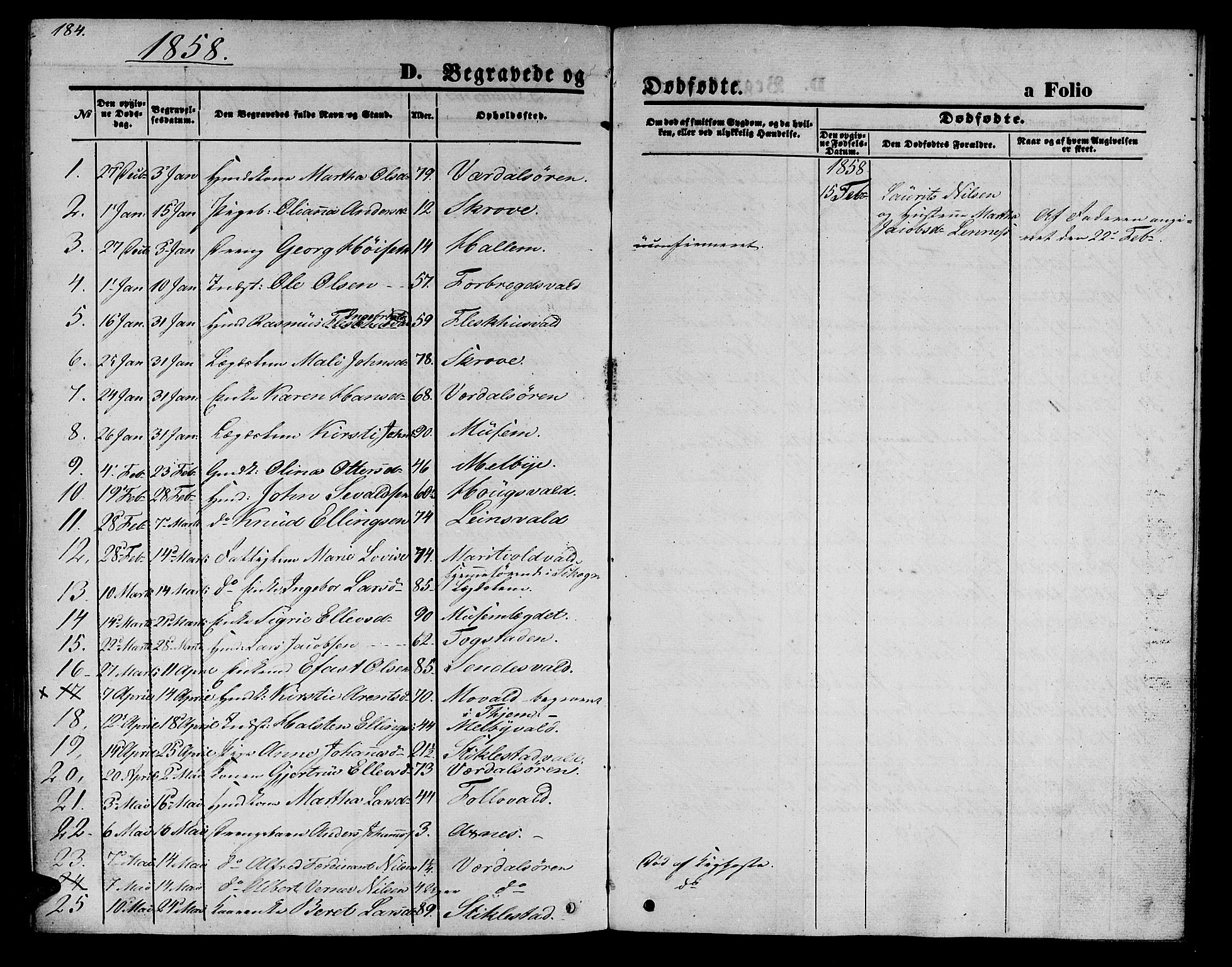 Ministerialprotokoller, klokkerbøker og fødselsregistre - Nord-Trøndelag, SAT/A-1458/723/L0254: Parish register (copy) no. 723C02, 1858-1868, p. 184