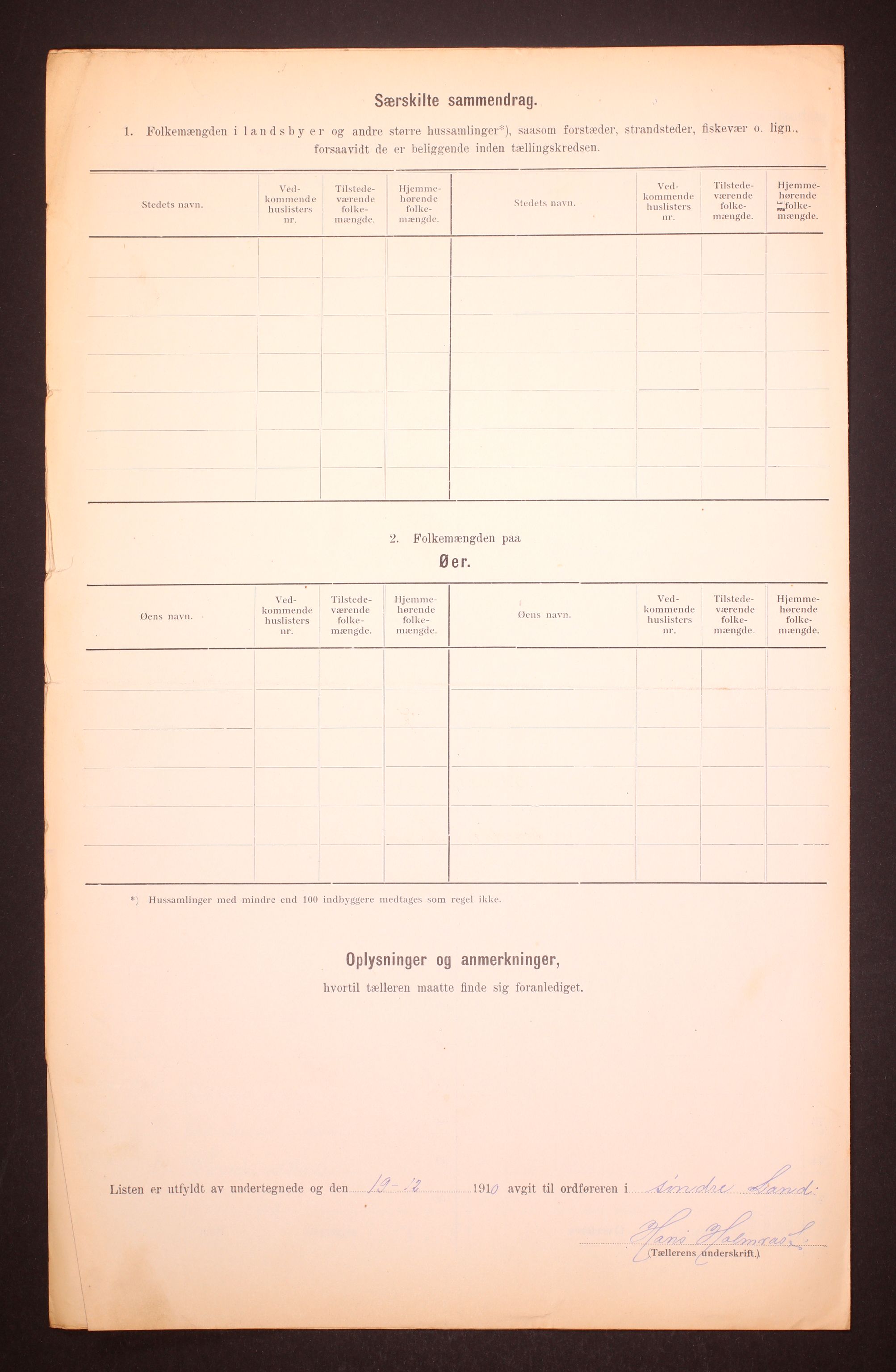 RA, 1910 census for Søndre Land, 1910, p. 29