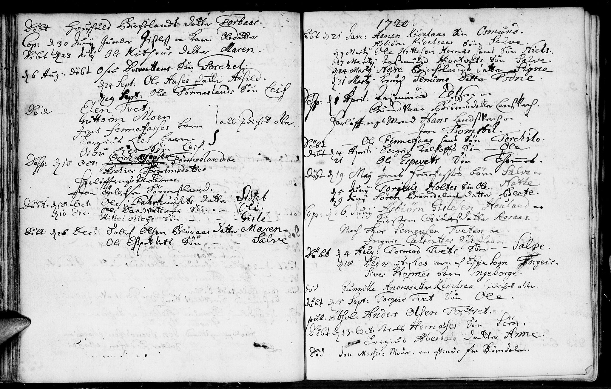 Evje sokneprestkontor, SAK/1111-0008/F/Fa/Fab/L0001: Parish register (official) no. A 1, 1704-1764, p. 62-63