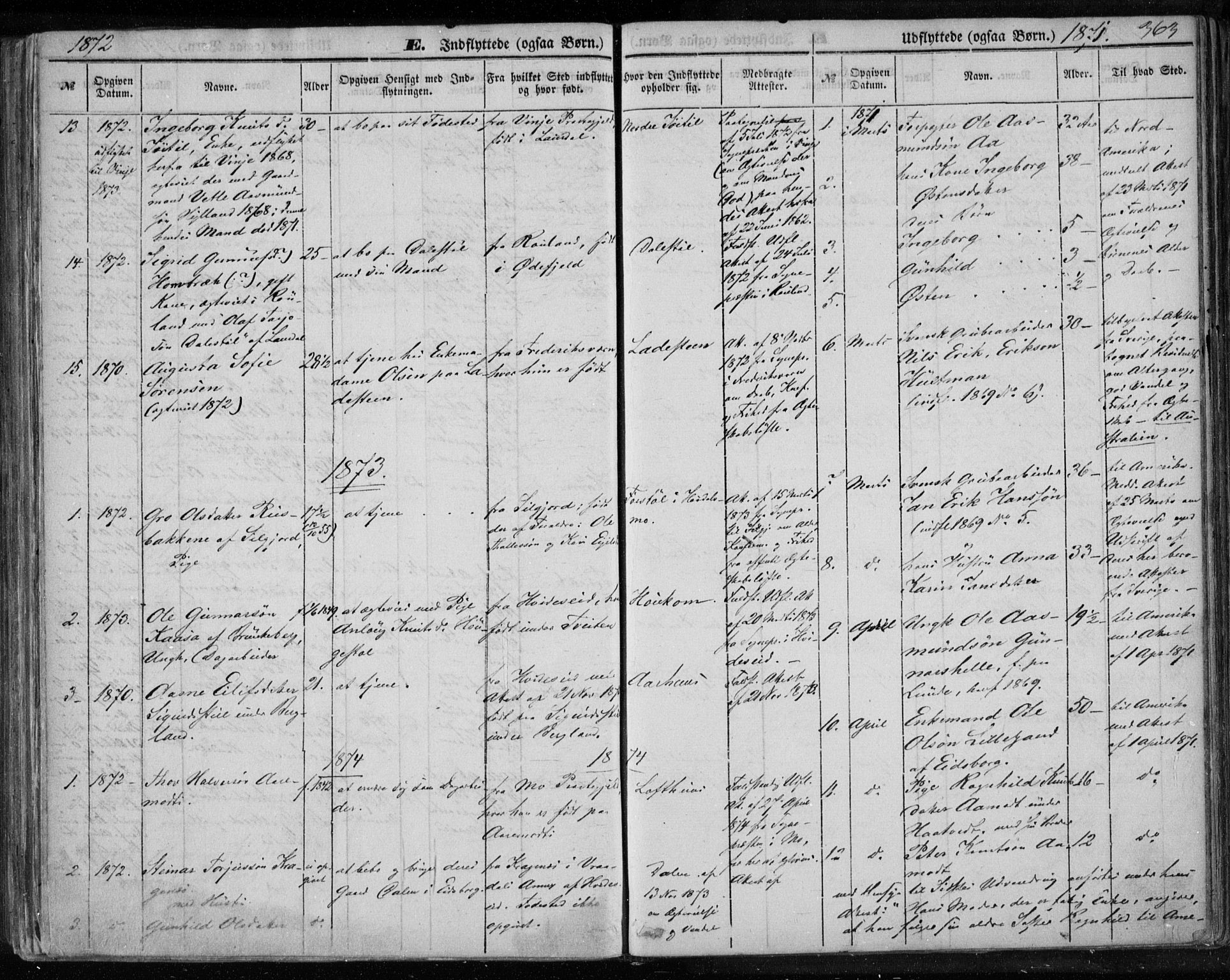 Lårdal kirkebøker, SAKO/A-284/F/Fa/L0006: Parish register (official) no. I 6, 1861-1886, p. 363