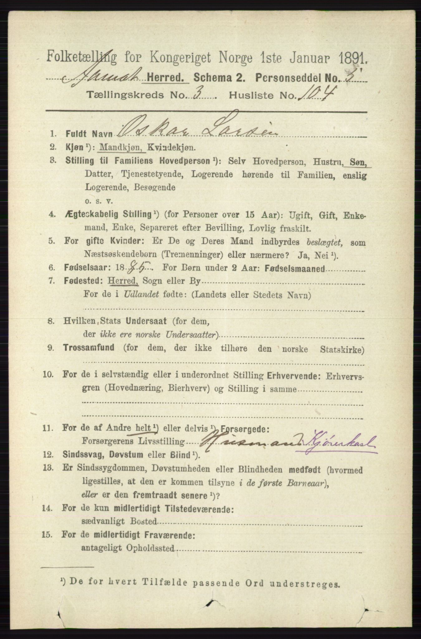 RA, 1891 census for 0429 Åmot, 1891, p. 2097