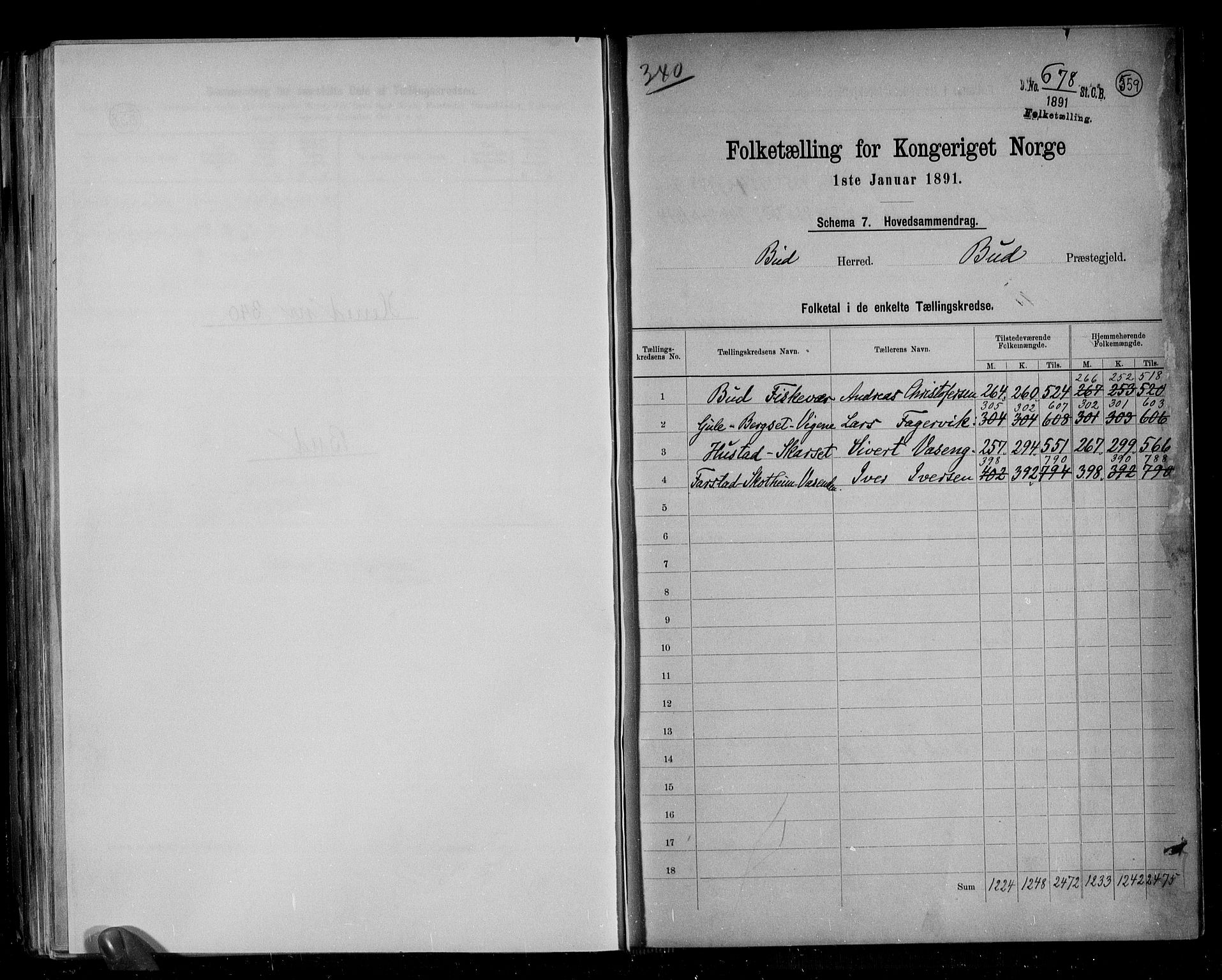 RA, 1891 census for 1549 Bud, 1891, p. 3