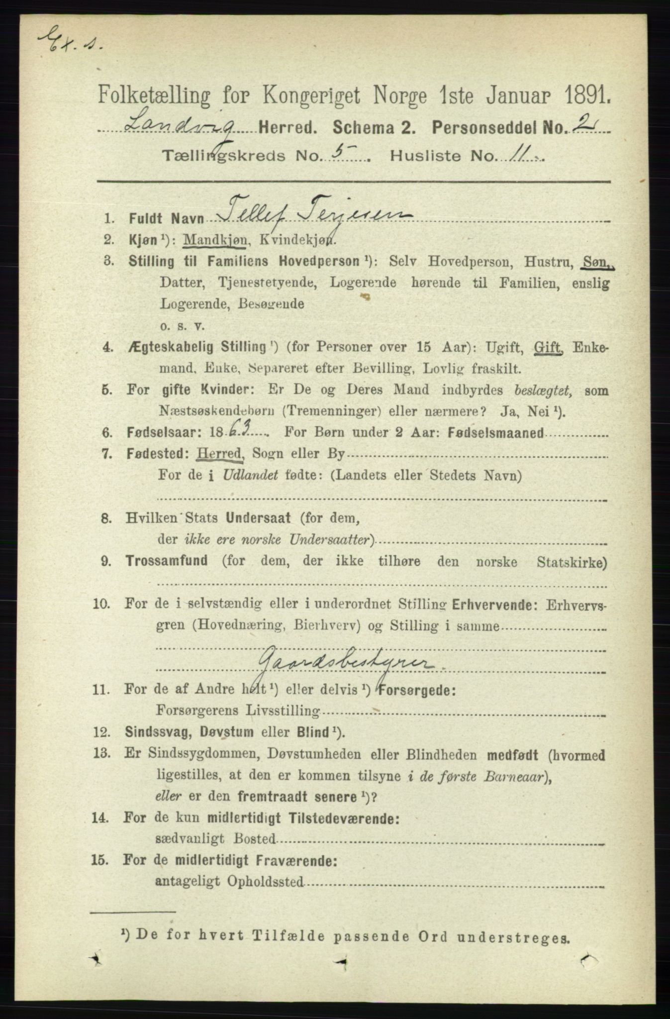 RA, Census 1891 for Nedenes amt: Gjenparter av personsedler for beslektede ektefeller, menn, 1891, p. 769