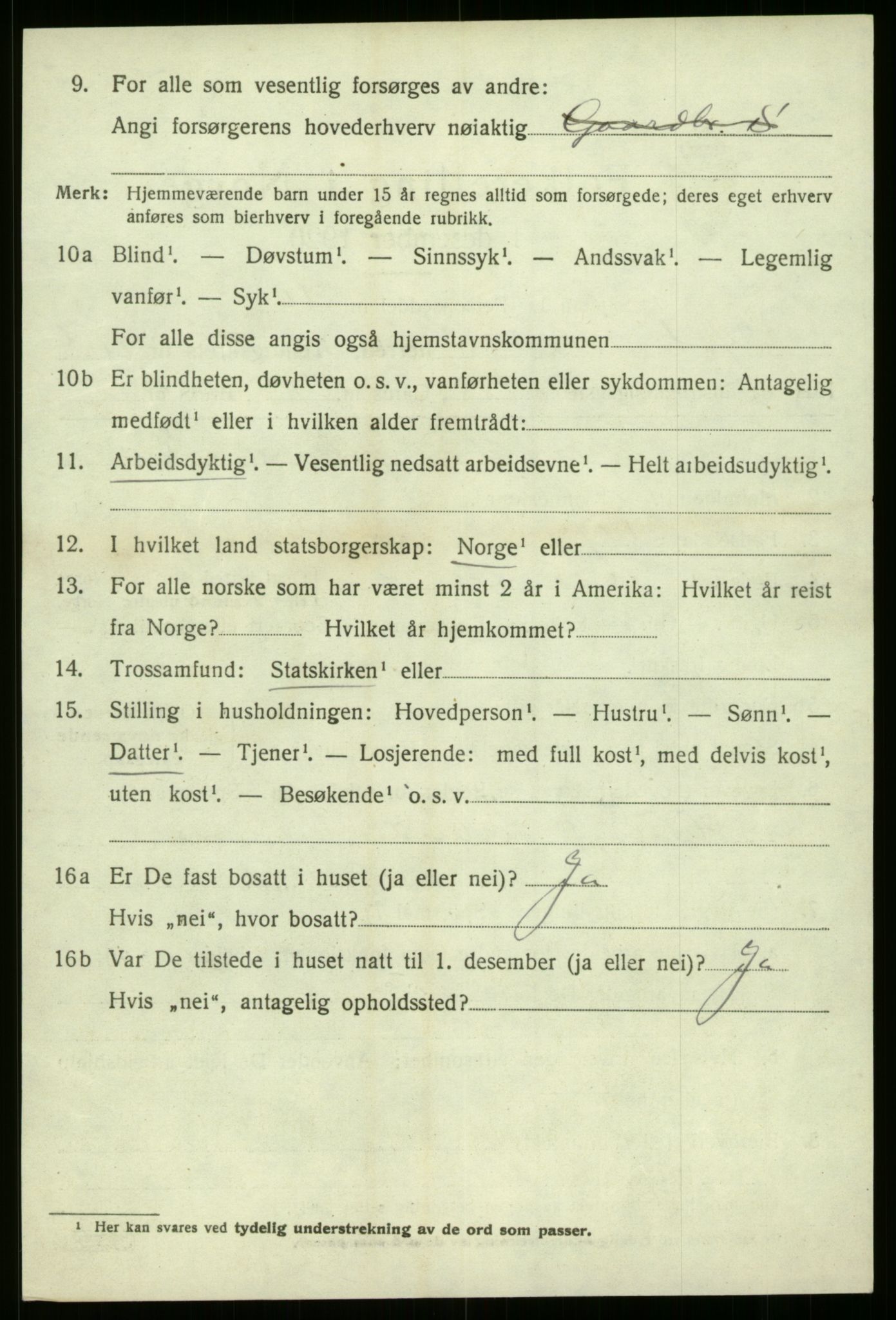 SAB, 1920 census for Askvoll, 1920, p. 4395