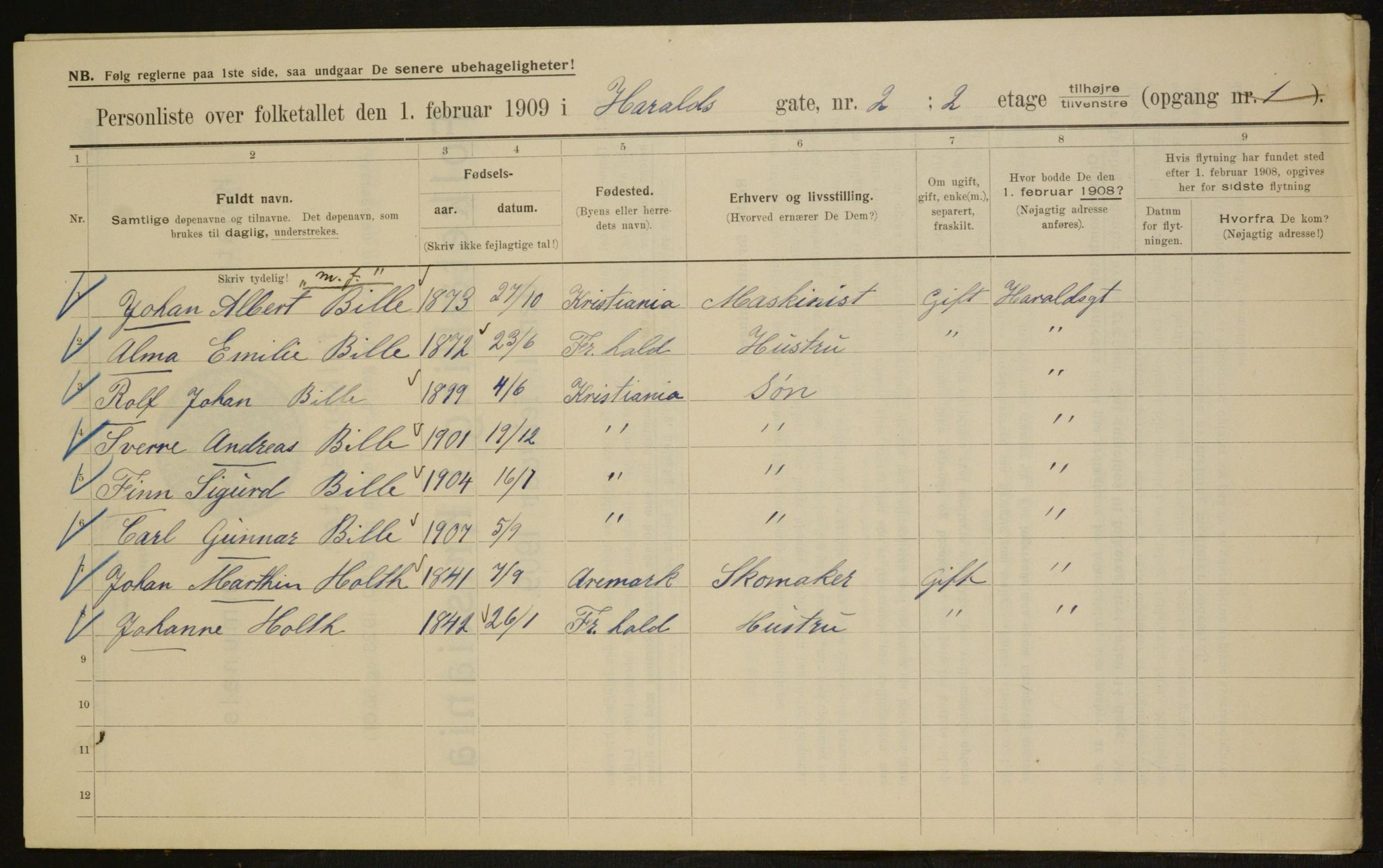 OBA, Municipal Census 1909 for Kristiania, 1909, p. 117236