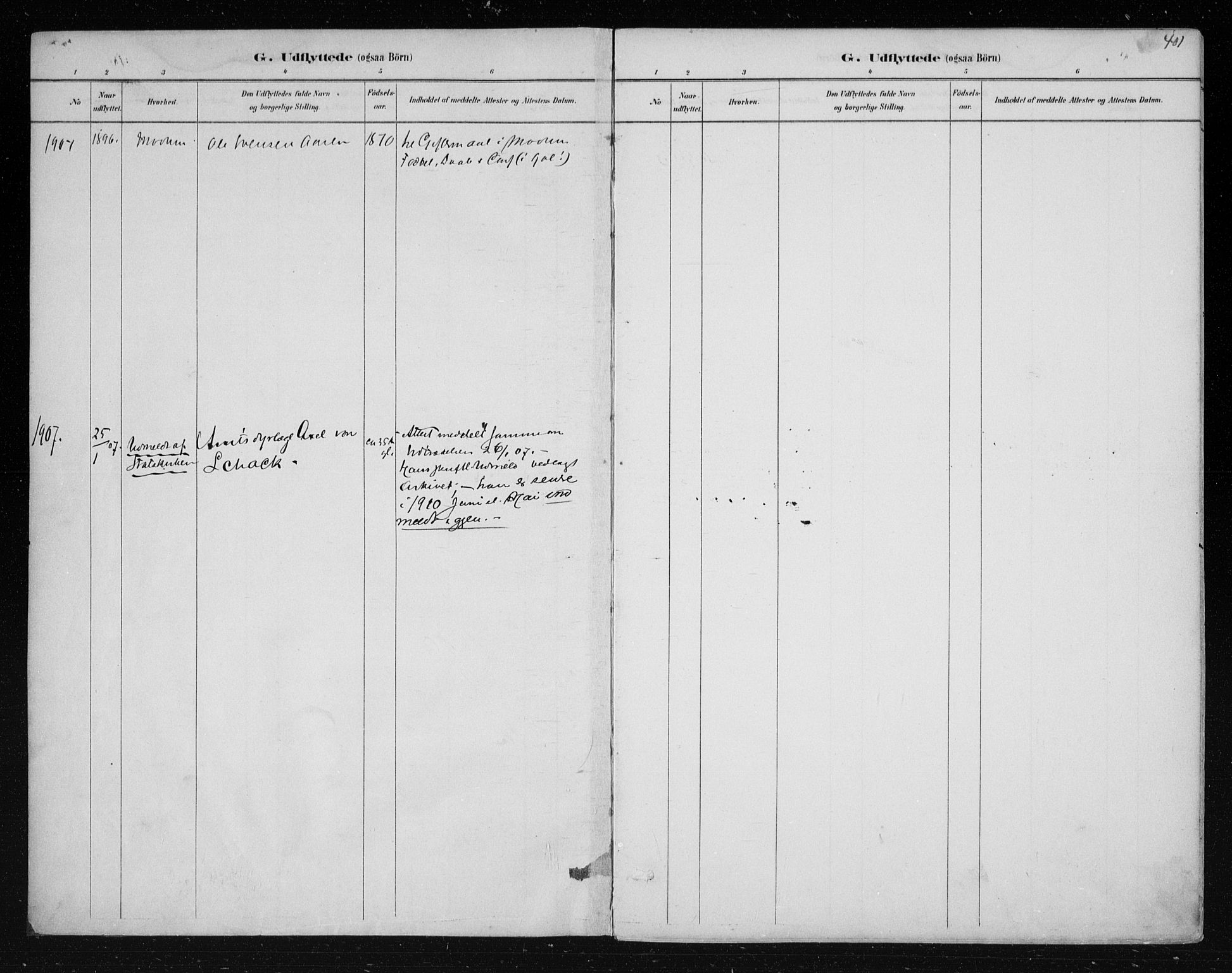 Nes kirkebøker, SAKO/A-236/F/Fa/L0011: Parish register (official) no. 11, 1881-1912, p. 401