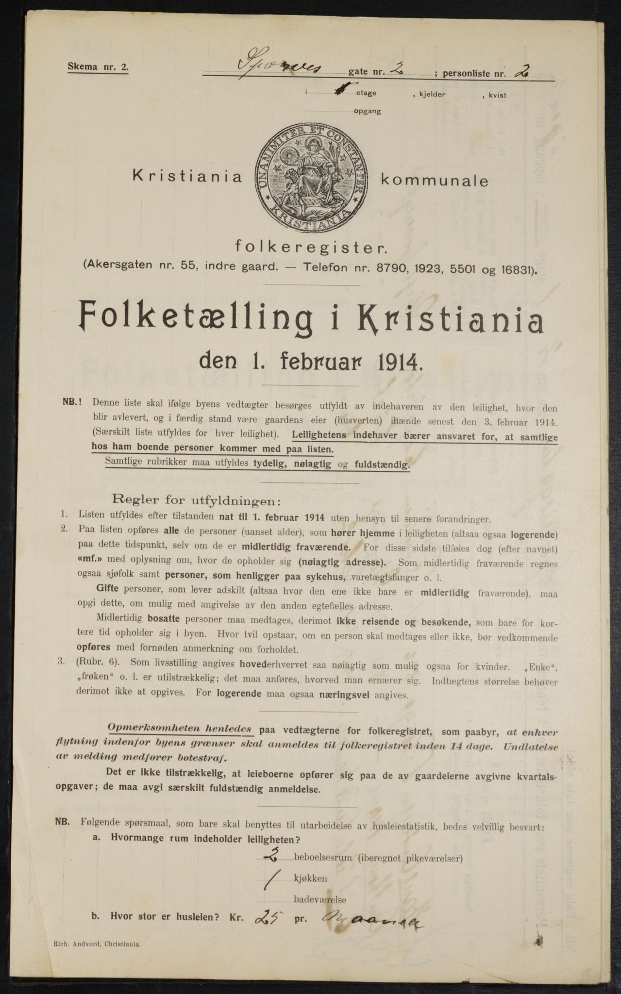 OBA, Municipal Census 1914 for Kristiania, 1914, p. 100338