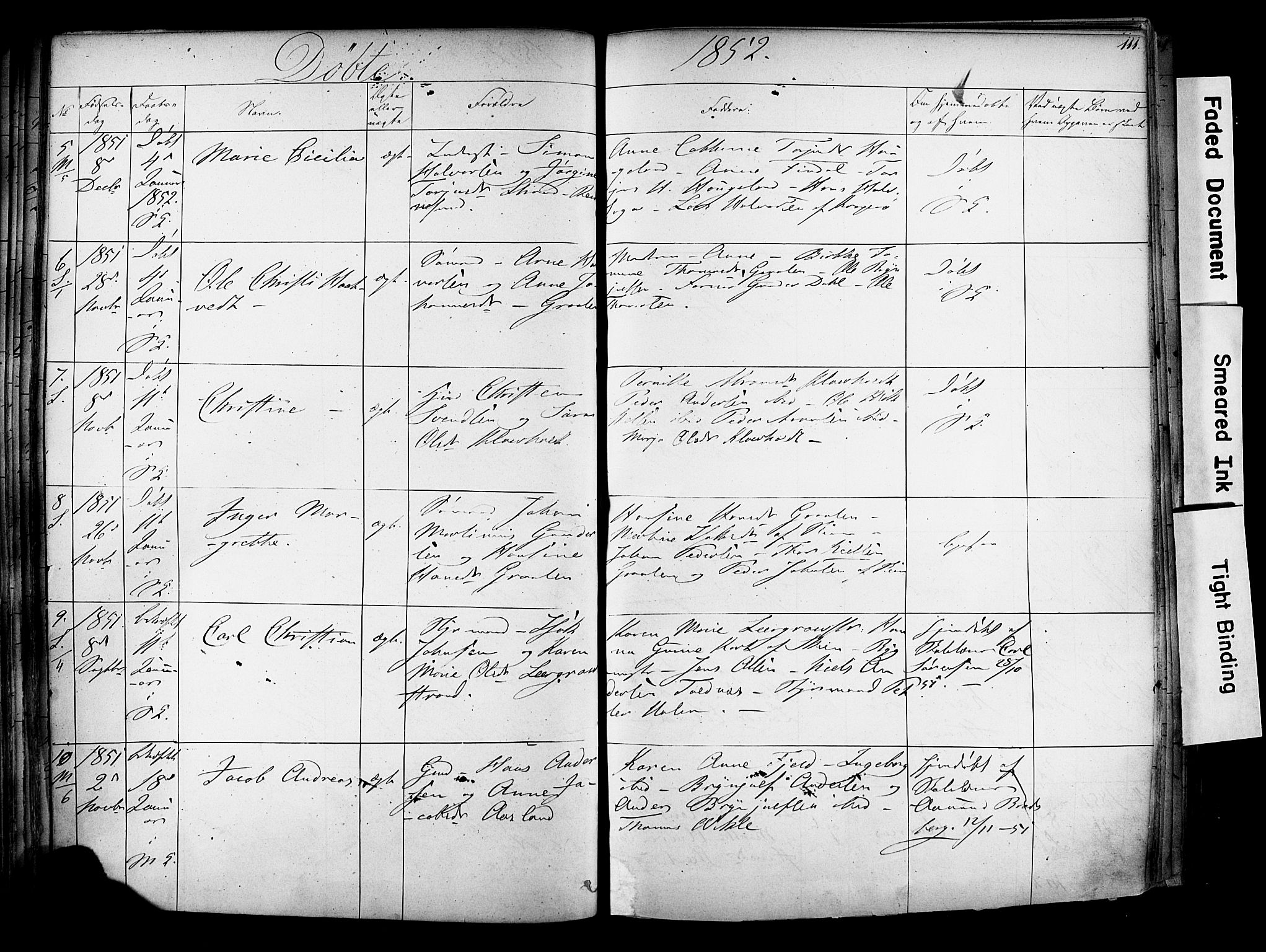 Solum kirkebøker, SAKO/A-306/F/Fa/L0006: Parish register (official) no. I 6, 1844-1855, p. 111