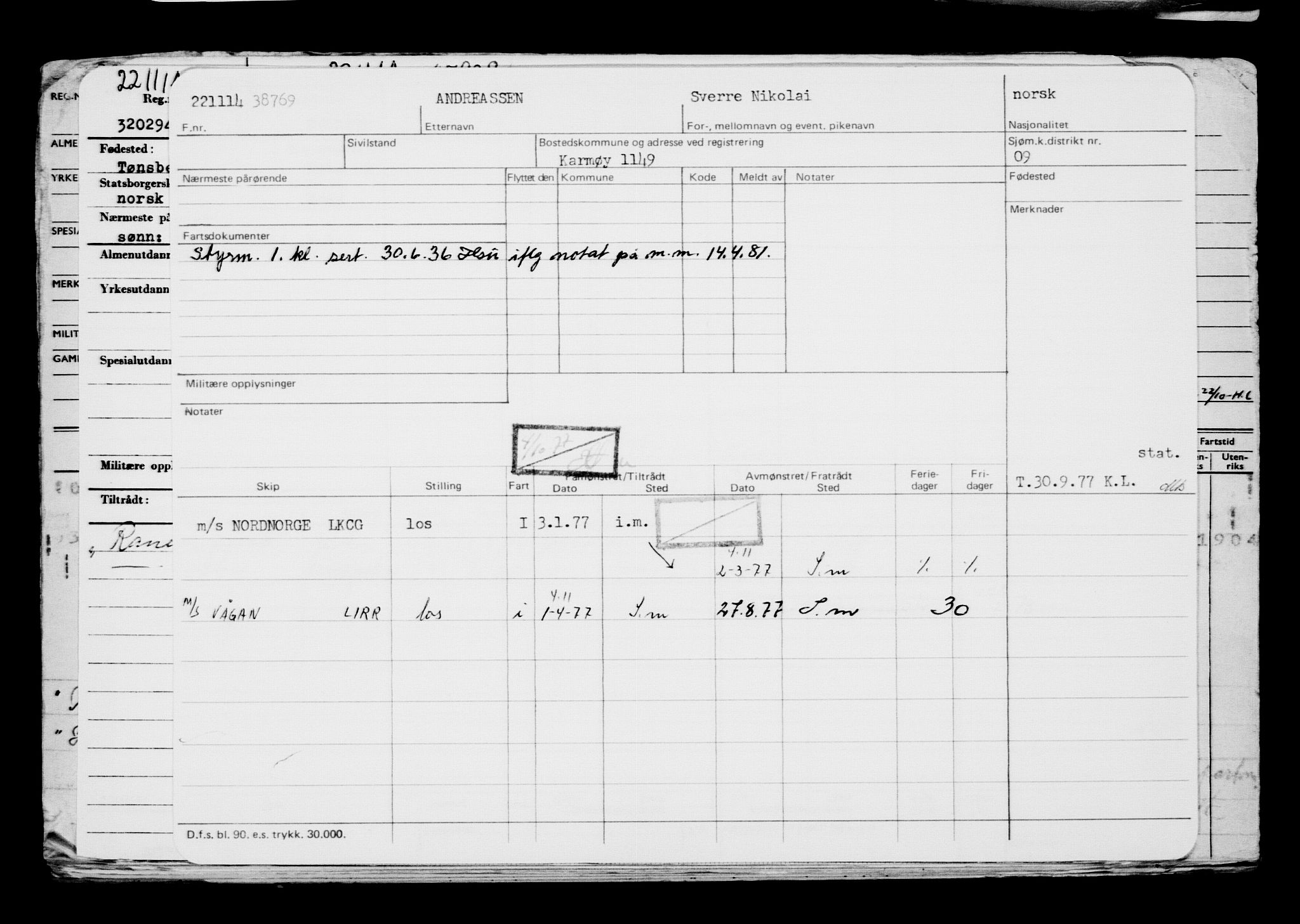 Direktoratet for sjømenn, RA/S-3545/G/Gb/L0125: Hovedkort, 1914, p. 334