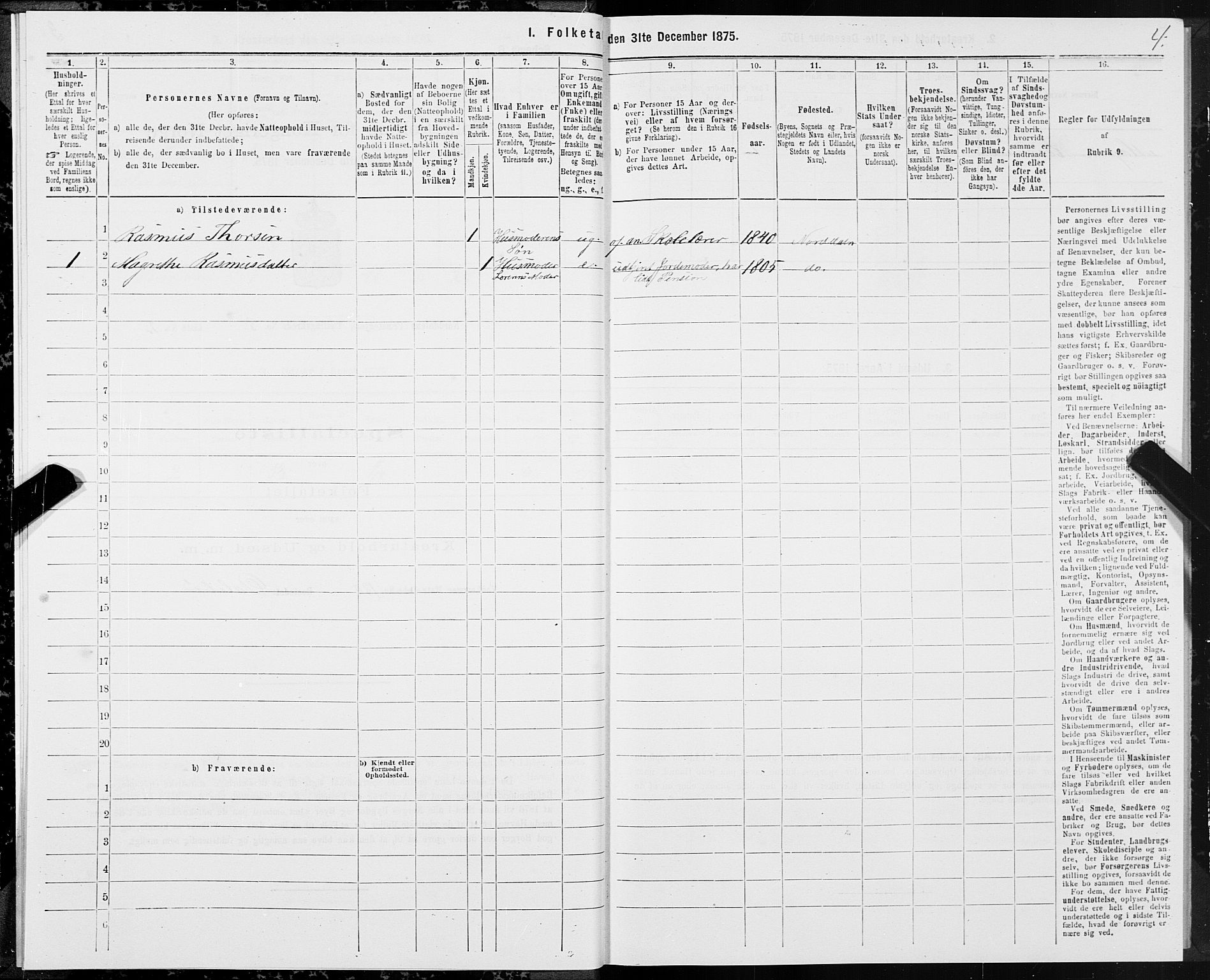 SAT, 1875 census for 1524P Norddal, 1875, p. 2004