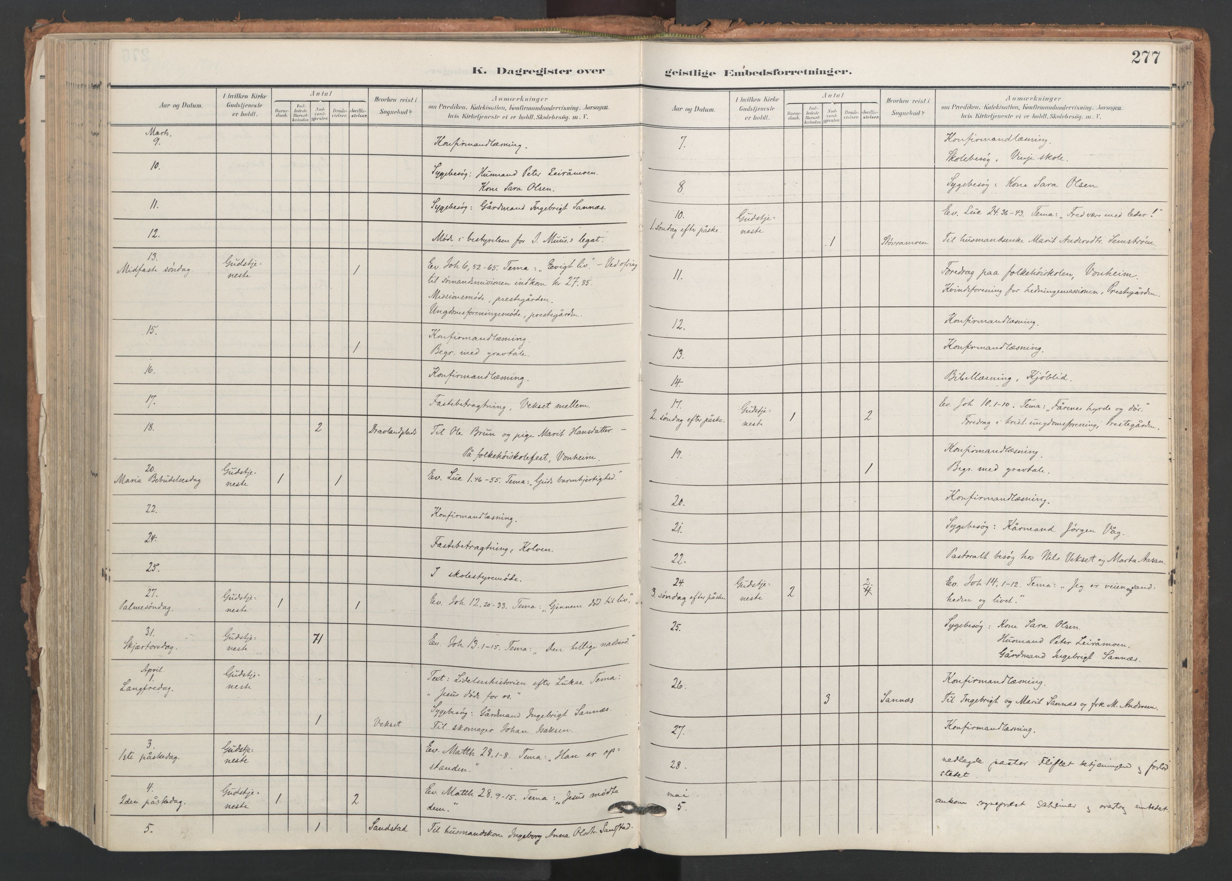Ministerialprotokoller, klokkerbøker og fødselsregistre - Nord-Trøndelag, SAT/A-1458/749/L0477: Parish register (official) no. 749A11, 1902-1927, p. 277