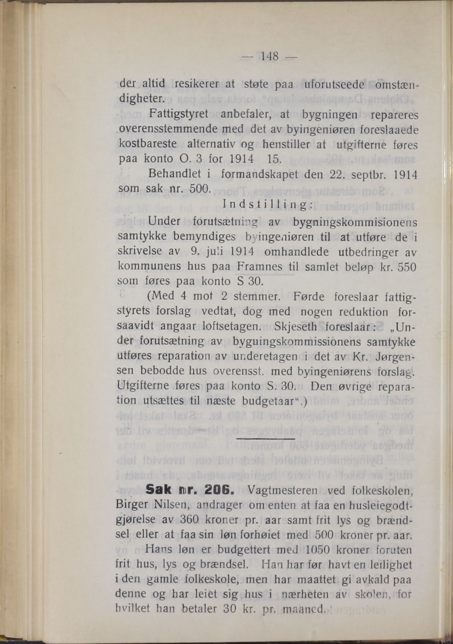 Narvik kommune. Formannskap , AIN/K-18050.150/A/Ab/L0004: Møtebok, 1914