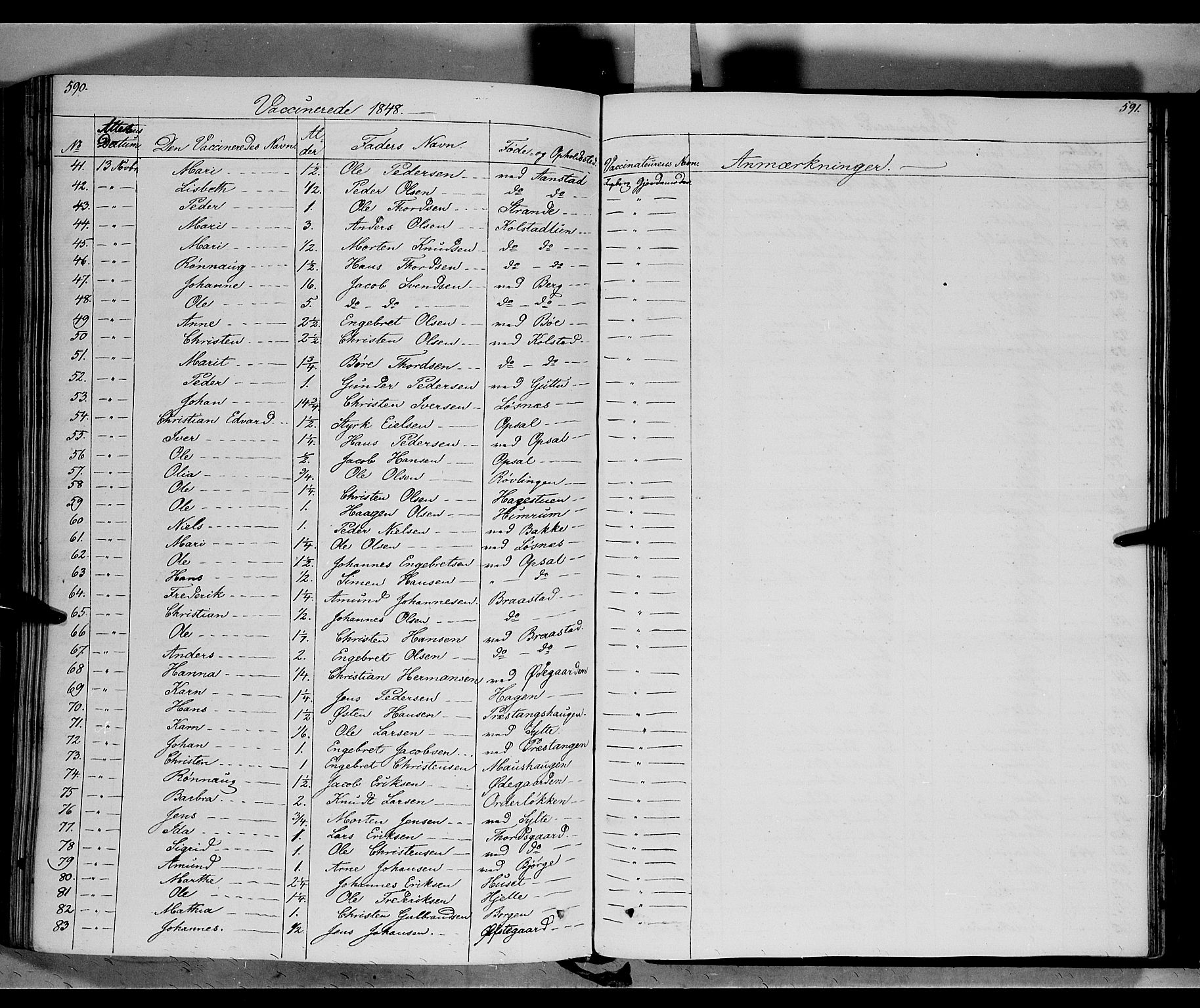 Ringebu prestekontor, AV/SAH-PREST-082/H/Ha/Haa/L0005: Parish register (official) no. 5, 1839-1848, p. 590-591