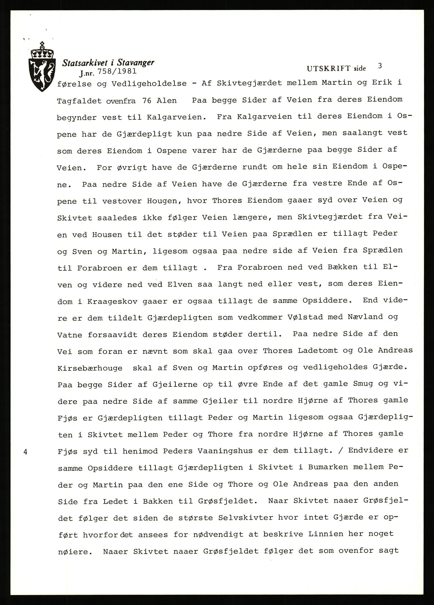 Statsarkivet i Stavanger, SAST/A-101971/03/Y/Yj/L0096: Avskrifter sortert etter gårdsnavn: Vistad - Vågen søndre, 1750-1930, p. 356