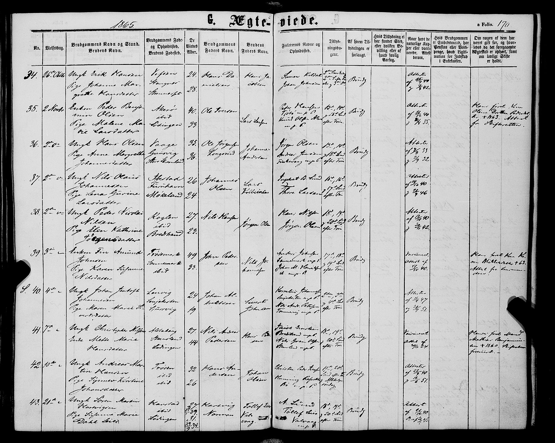 Trondenes sokneprestkontor, SATØ/S-1319/H/Ha/L0012kirke: Parish register (official) no. 12, 1863-1870, p. 170