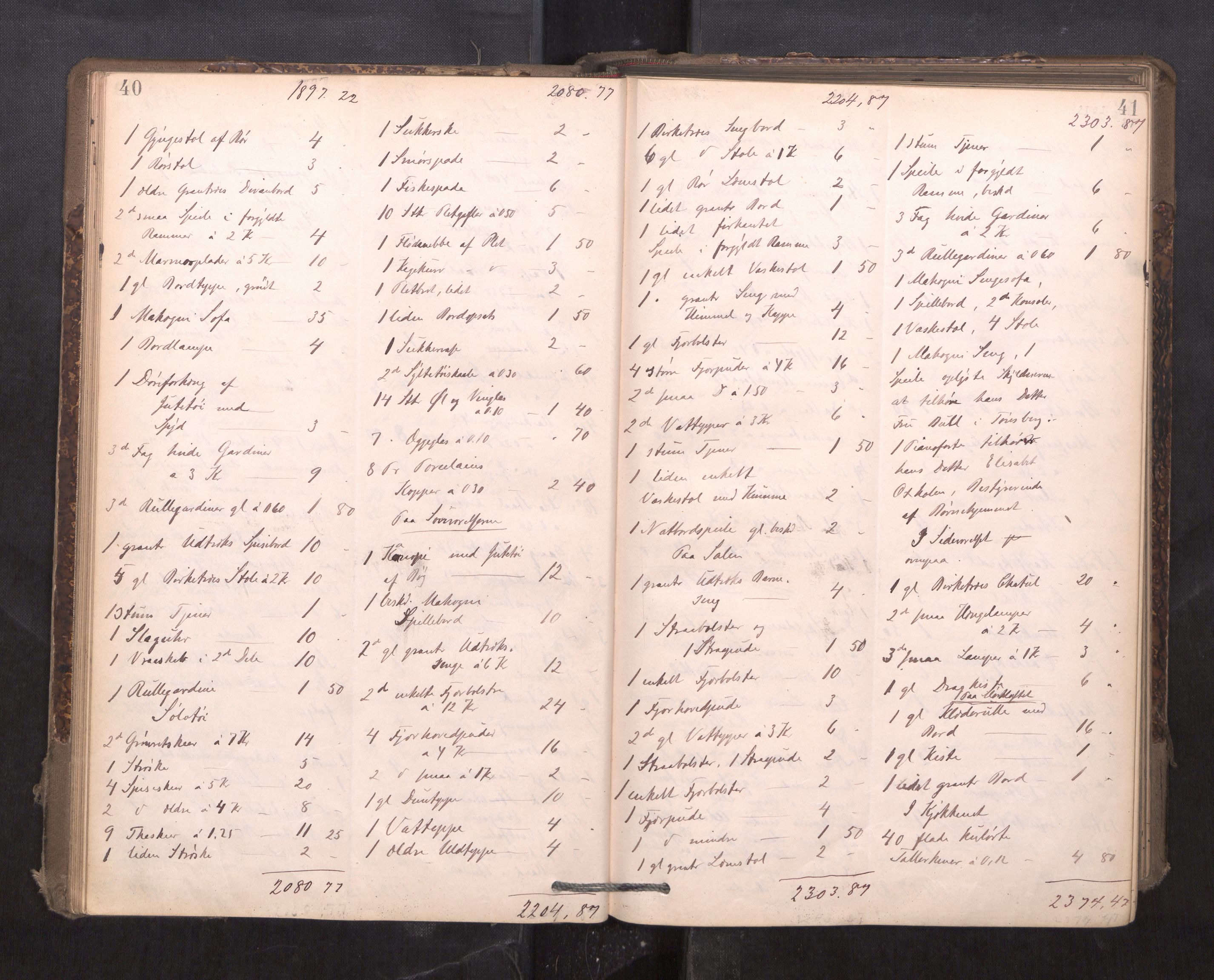 Trondheim byfogd, AV/SAT-A-0003/1/3/3C/L0015: Skifteregistreringsprotokoll - 24/2-21/3 (u/ register), 1893-1899, p. 40-41