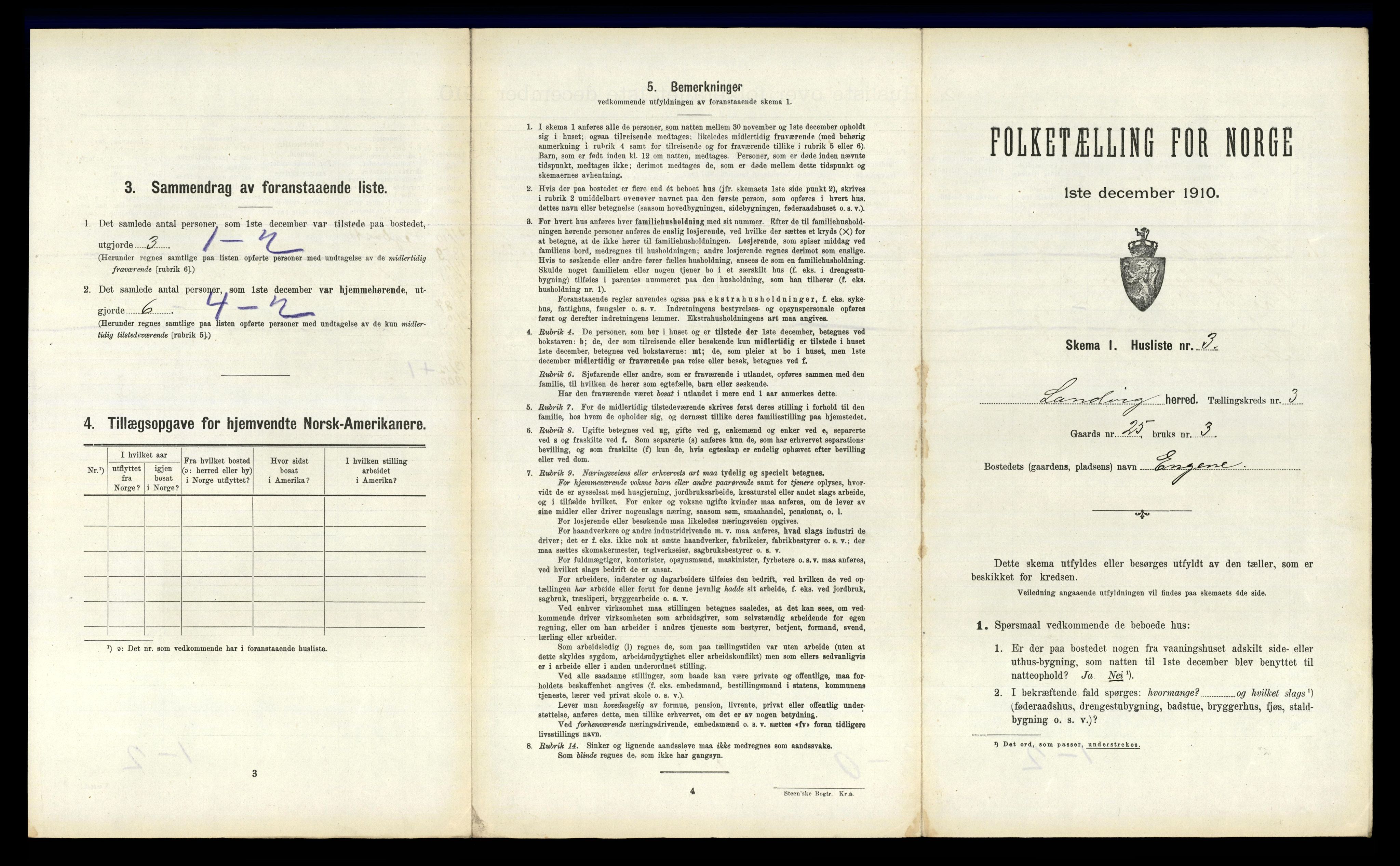 RA, 1910 census for Landvik, 1910, p. 554