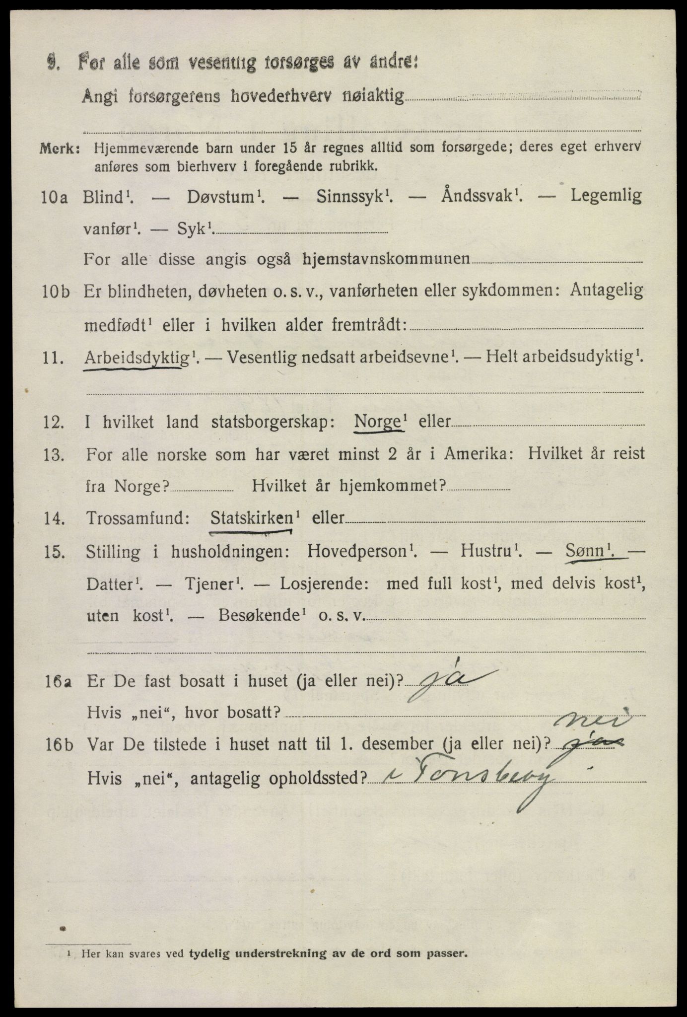 SAKO, 1920 census for Nøtterøy, 1920, p. 9418