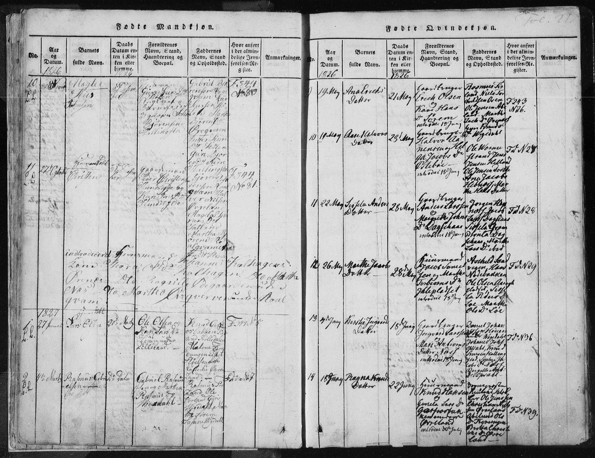 Vikedal sokneprestkontor, AV/SAST-A-101840/01/IV: Parish register (official) no. A 3, 1817-1850, p. 21