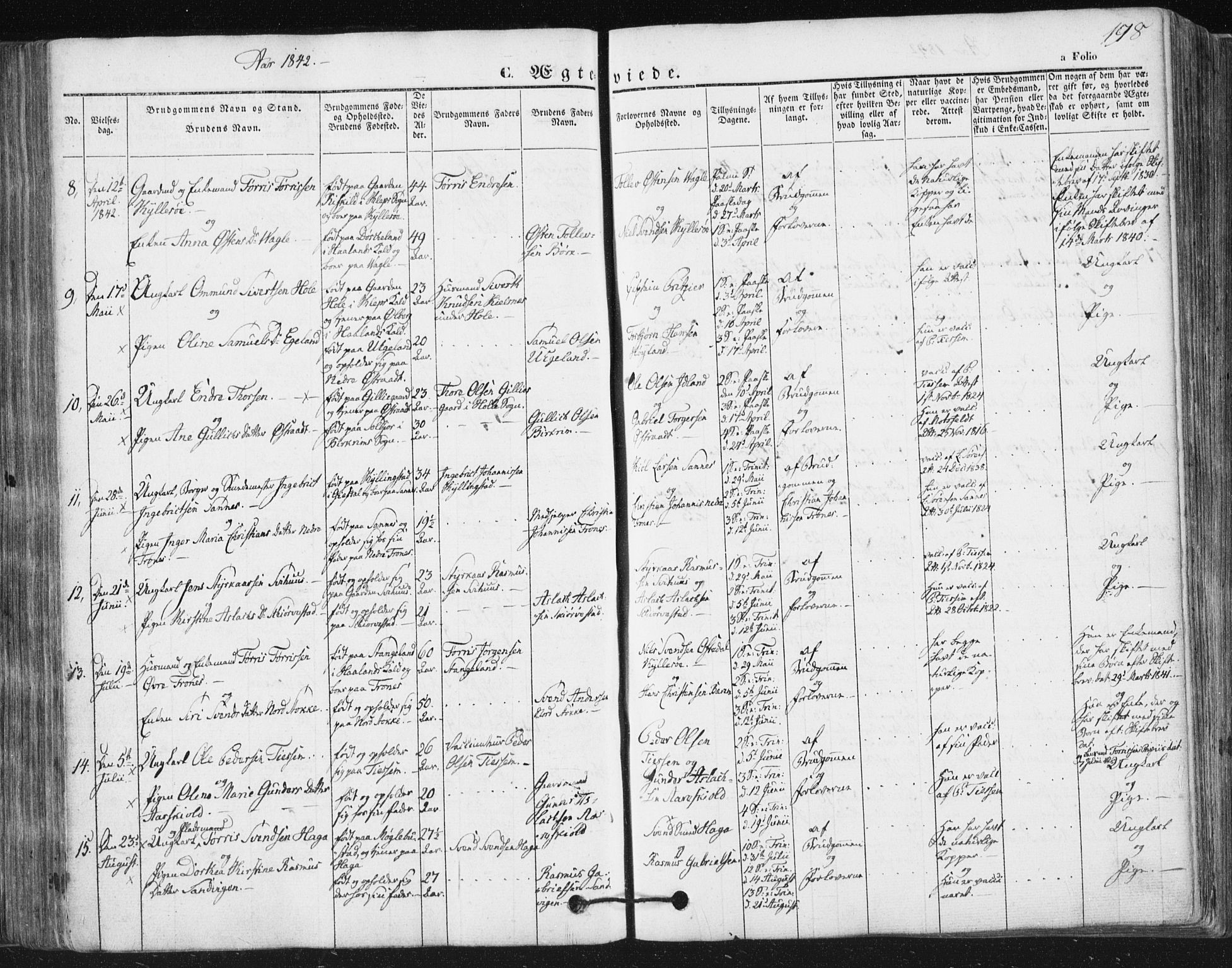 Høyland sokneprestkontor, SAST/A-101799/001/30BA/L0008: Parish register (official) no. A 8, 1841-1856, p. 198