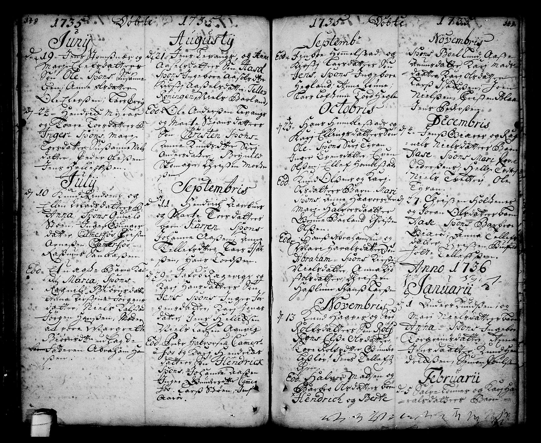 Sannidal kirkebøker, SAKO/A-296/F/Fa/L0001: Parish register (official) no. 1, 1702-1766, p. 148-149