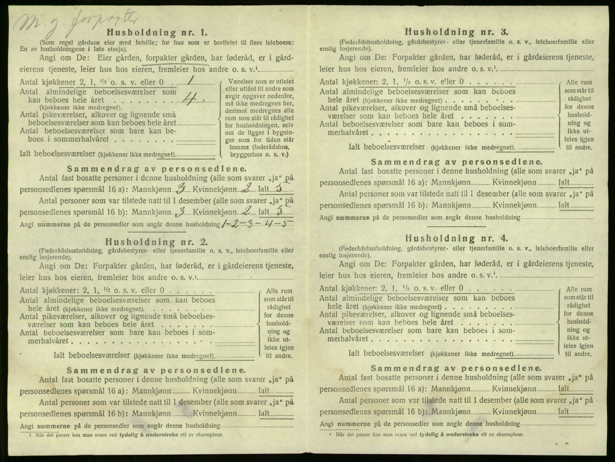 SAKO, 1920 census for Uvdal, 1920, p. 38