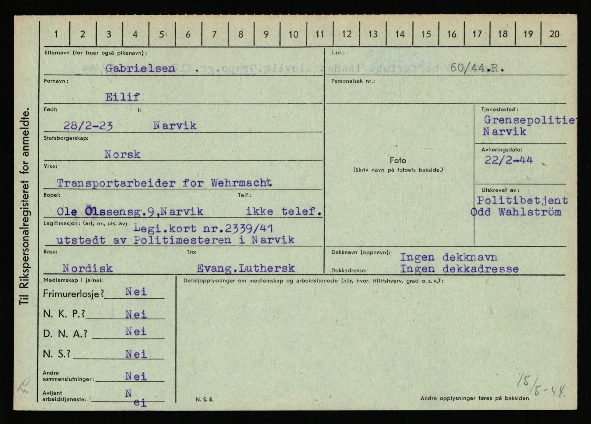 Statspolitiet - Hovedkontoret / Osloavdelingen, AV/RA-S-1329/C/Ca/L0005: Furali - Hamula, 1943-1945, p. 463