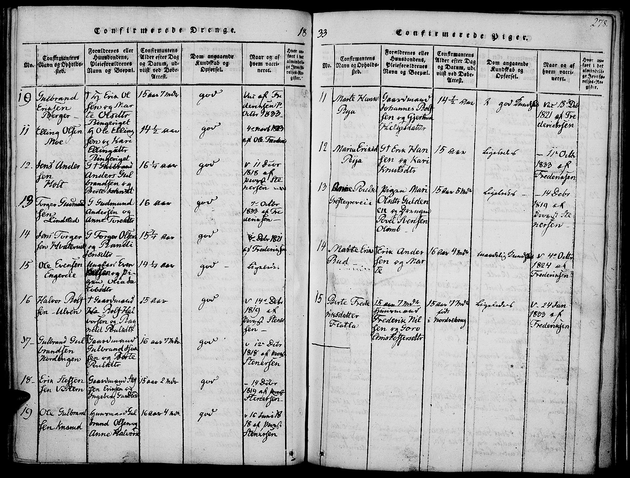Jevnaker prestekontor, SAH/PREST-116/H/Ha/Haa/L0005: Parish register (official) no. 5, 1815-1837, p. 278