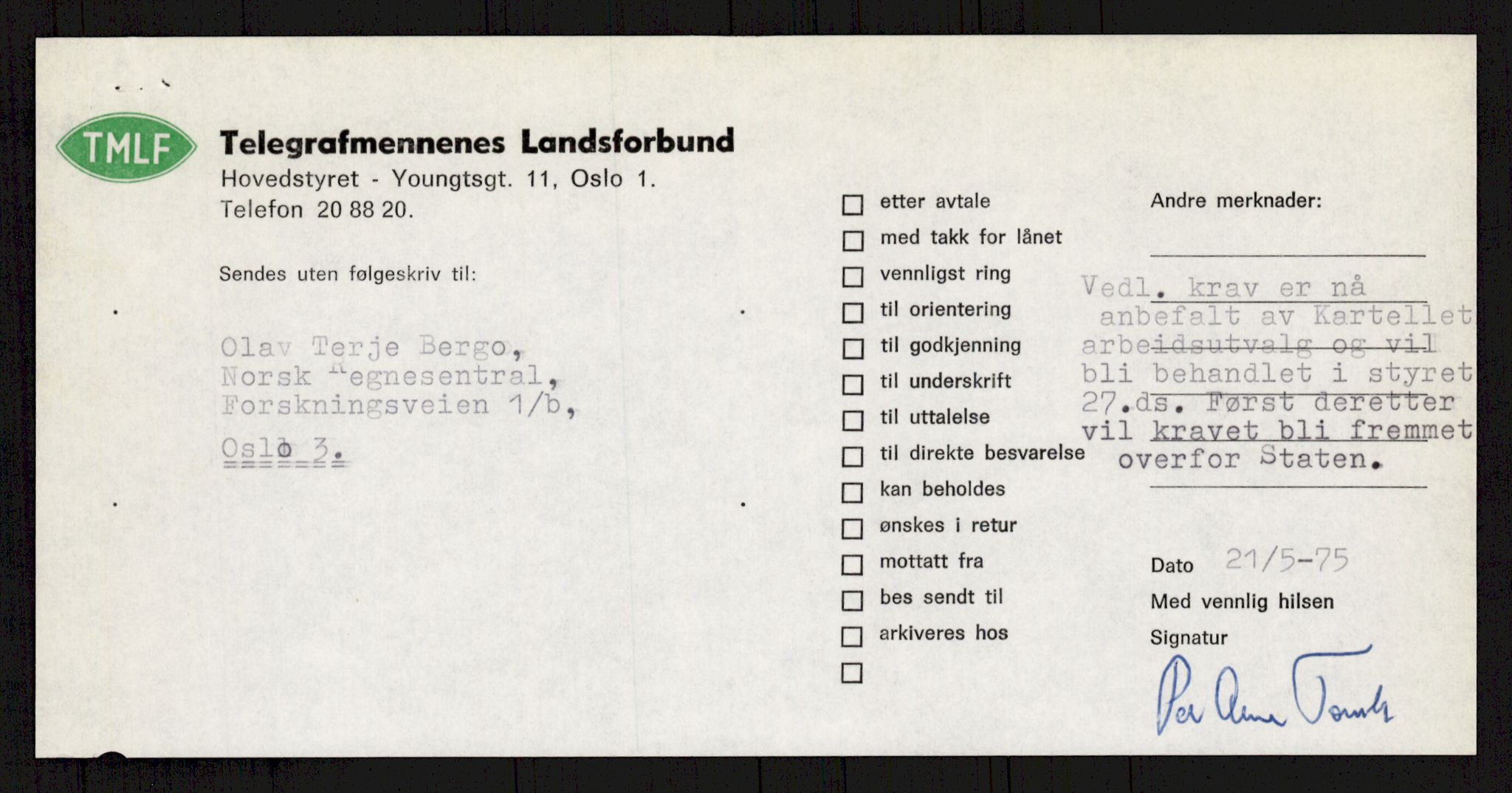 Nygaard, Kristen, AV/RA-PA-1398/F/Fi/L0002: Fagbevegelse, demokrati, Jern- og Metallprosjektet, 1970-2002, p. 690