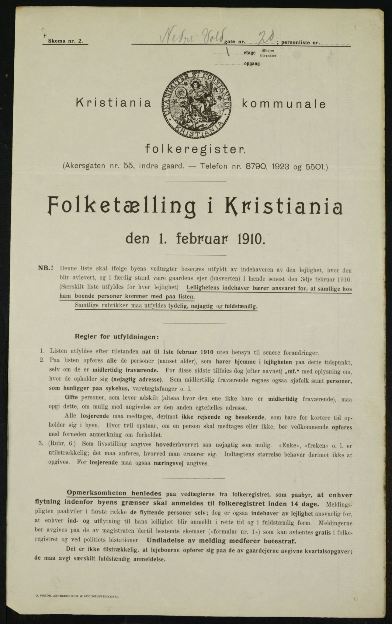 OBA, Municipal Census 1910 for Kristiania, 1910, p. 67323