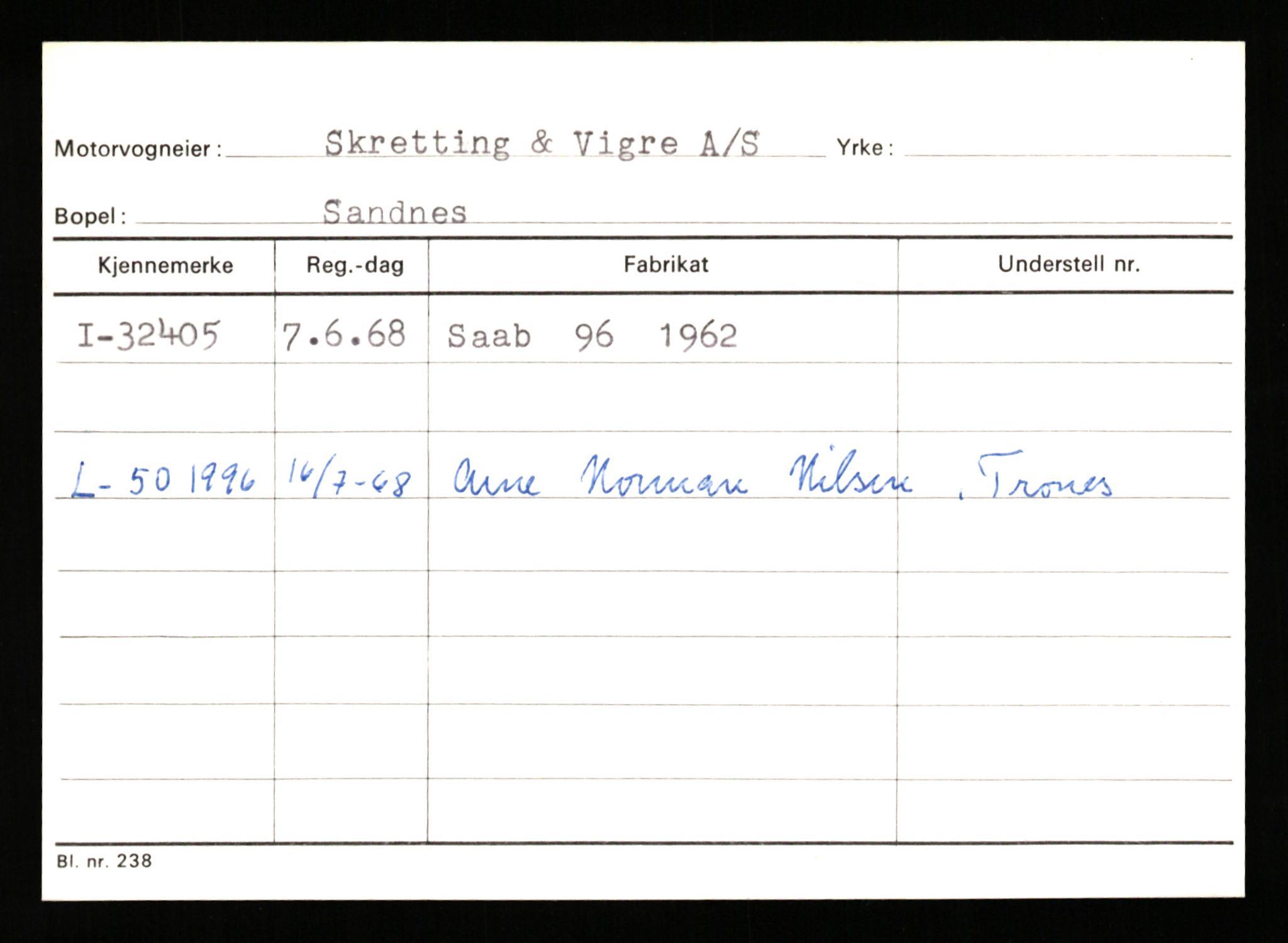 Stavanger trafikkstasjon, AV/SAST-A-101942/0/G/L0005: Registreringsnummer: 23000 - 34245, 1930-1971, p. 2922