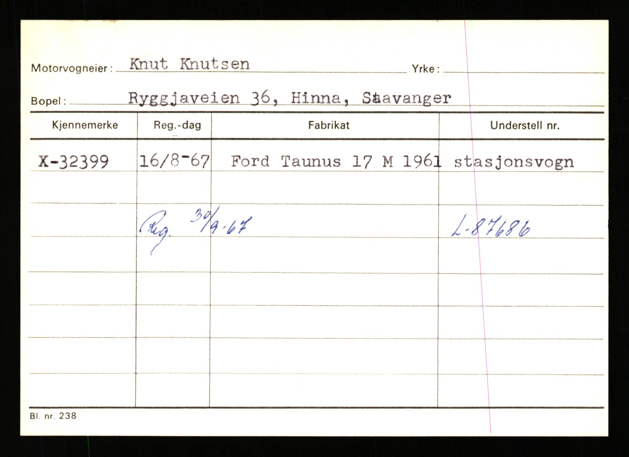 Stavanger trafikkstasjon, AV/SAST-A-101942/0/G/L0005: Registreringsnummer: 23000 - 34245, 1930-1971, p. 2918