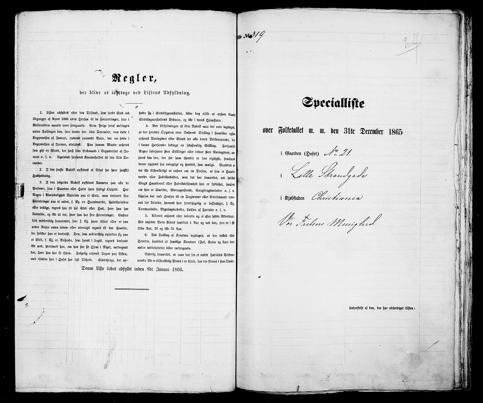 RA, 1865 census for Kristiania, 1865, p. 890