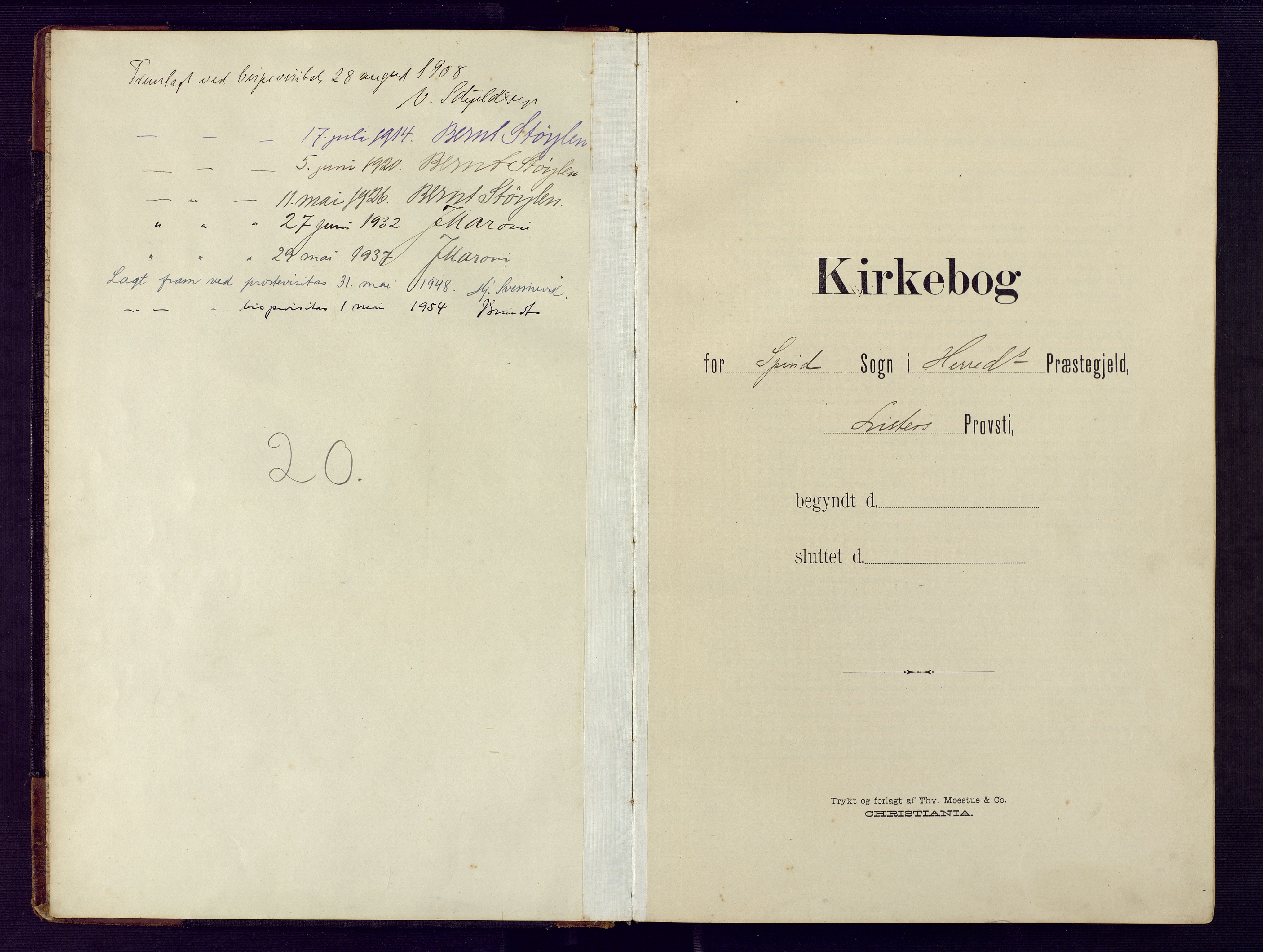 Herad sokneprestkontor, AV/SAK-1111-0018/F/Fb/Fbb/L0005: Parish register (copy) no. B 5, 1908-1949