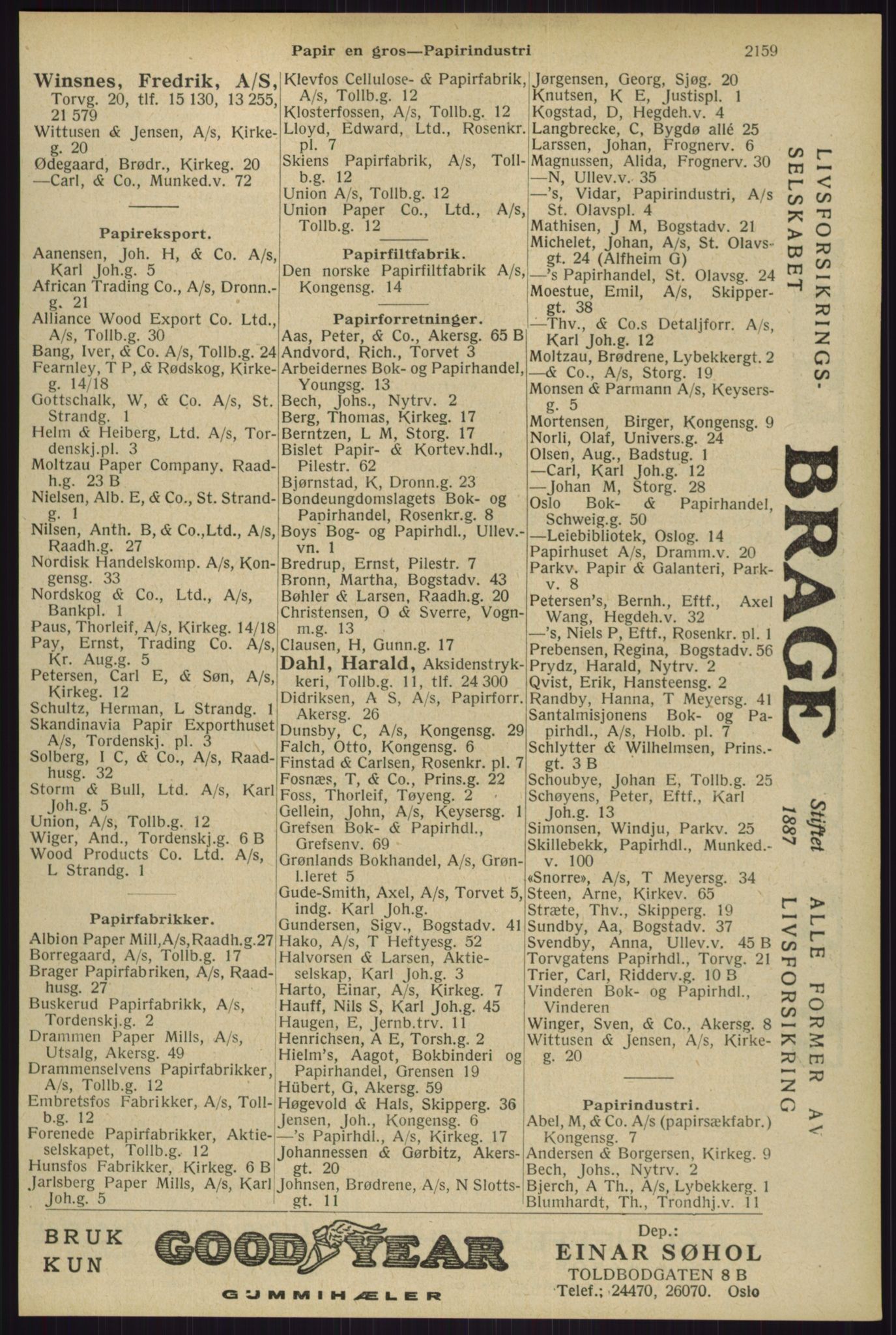 Kristiania/Oslo adressebok, PUBL/-, 1929, p. 2159