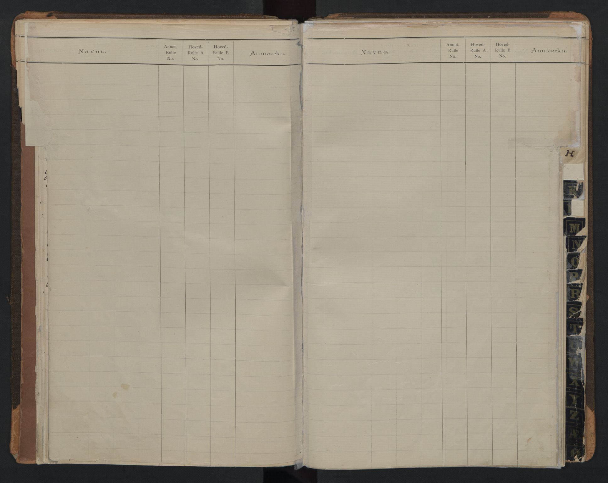 Holmestrand innrulleringskontor, AV/SAKO-A-1151/G/Ga/L0001: Register, 1868-1948, p. 20