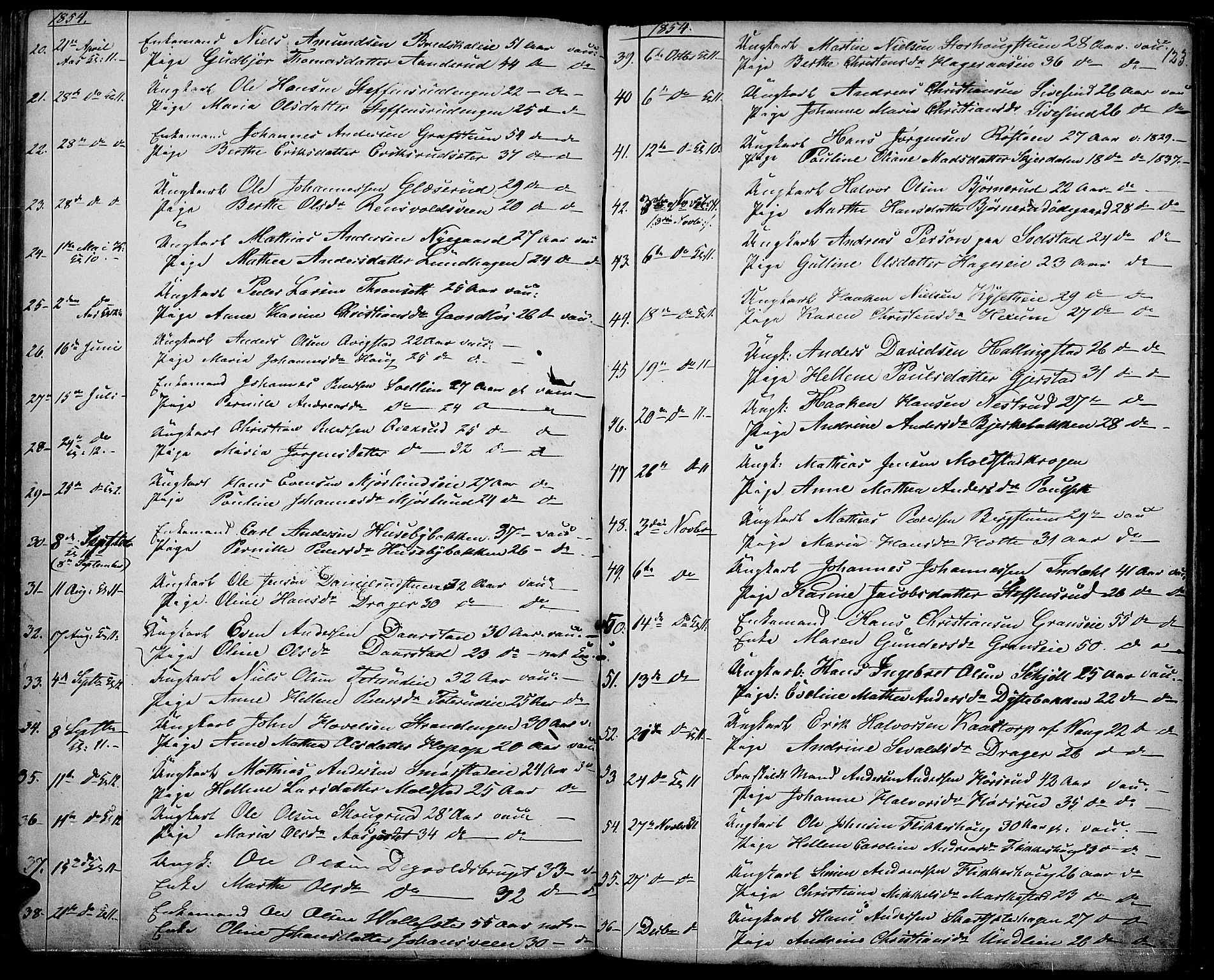 Vestre Toten prestekontor, AV/SAH-PREST-108/H/Ha/Hab/L0005: Parish register (copy) no. 5, 1854-1870, p. 123