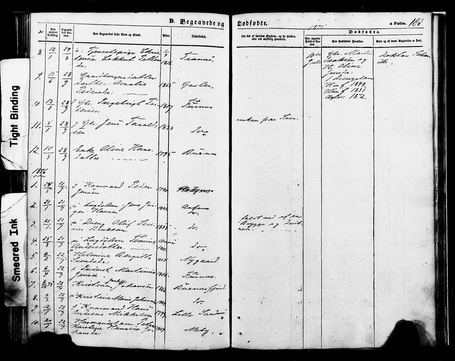 Ministerialprotokoller, klokkerbøker og fødselsregistre - Nordland, AV/SAT-A-1459/898/L1421: Parish register (official) no. 898A01, 1866-1886, p. 183