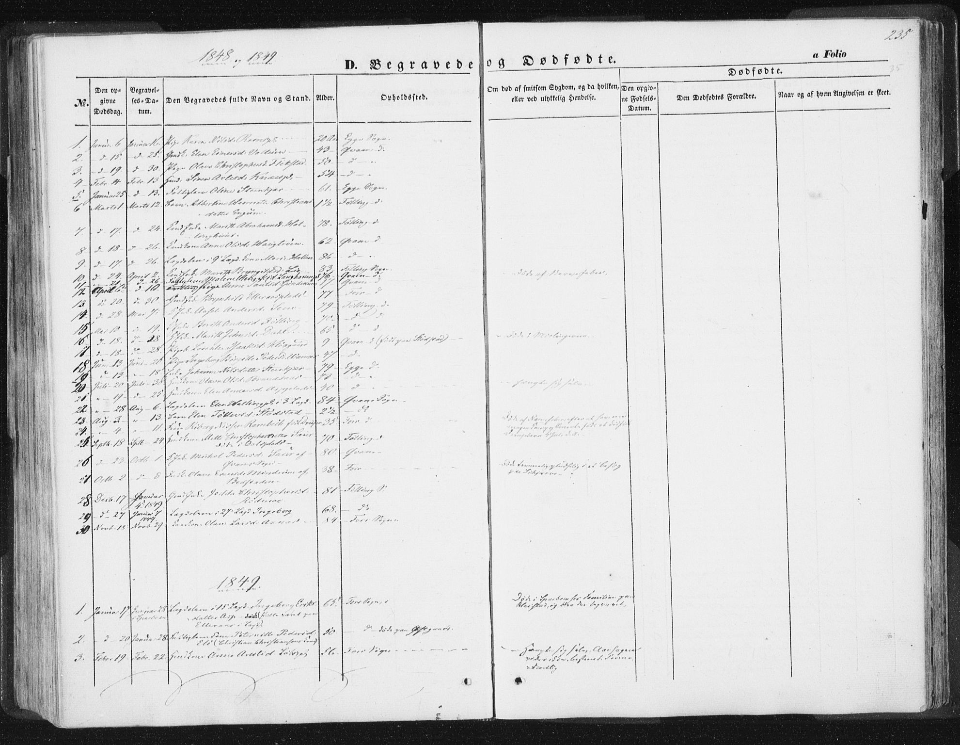 Ministerialprotokoller, klokkerbøker og fødselsregistre - Nord-Trøndelag, SAT/A-1458/746/L0446: Parish register (official) no. 746A05, 1846-1859, p. 235