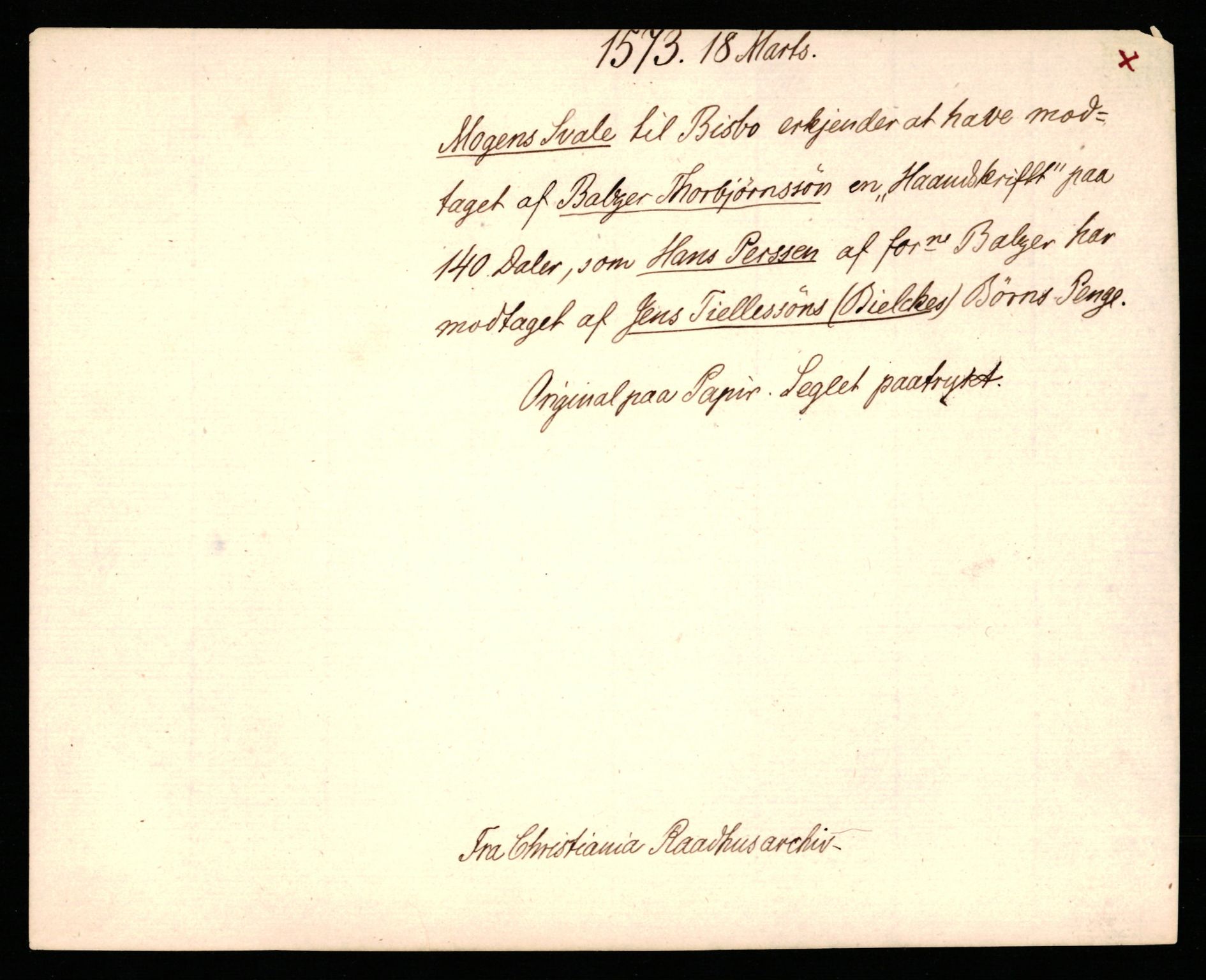 Riksarkivets diplomsamling, AV/RA-EA-5965/F35/F35b/L0002: Riksarkivets diplomer, seddelregister, 1567-1583, p. 181