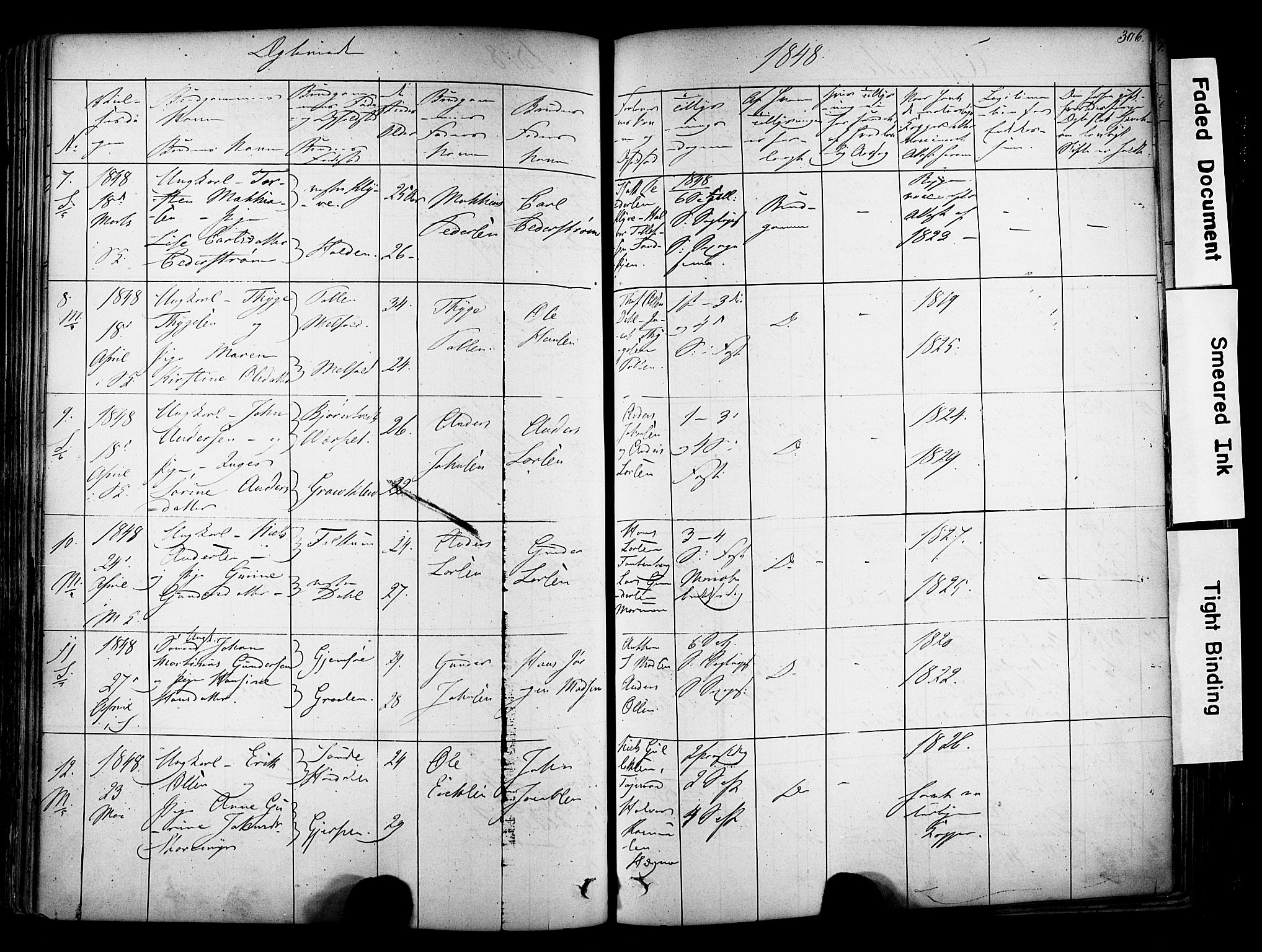 Solum kirkebøker, SAKO/A-306/F/Fa/L0006: Parish register (official) no. I 6, 1844-1855, p. 306