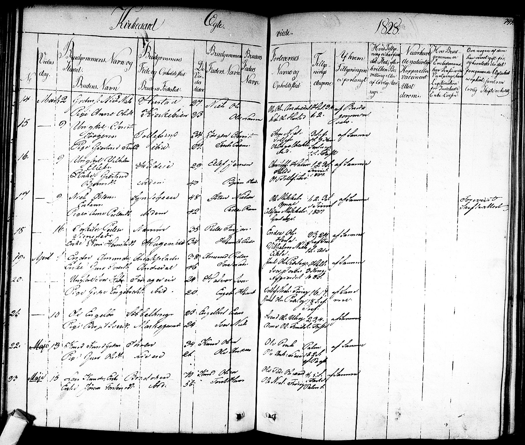 Nes kirkebøker, AV/SAKO-A-236/F/Fa/L0008: Parish register (official) no. 8, 1824-1834, p. 744-745