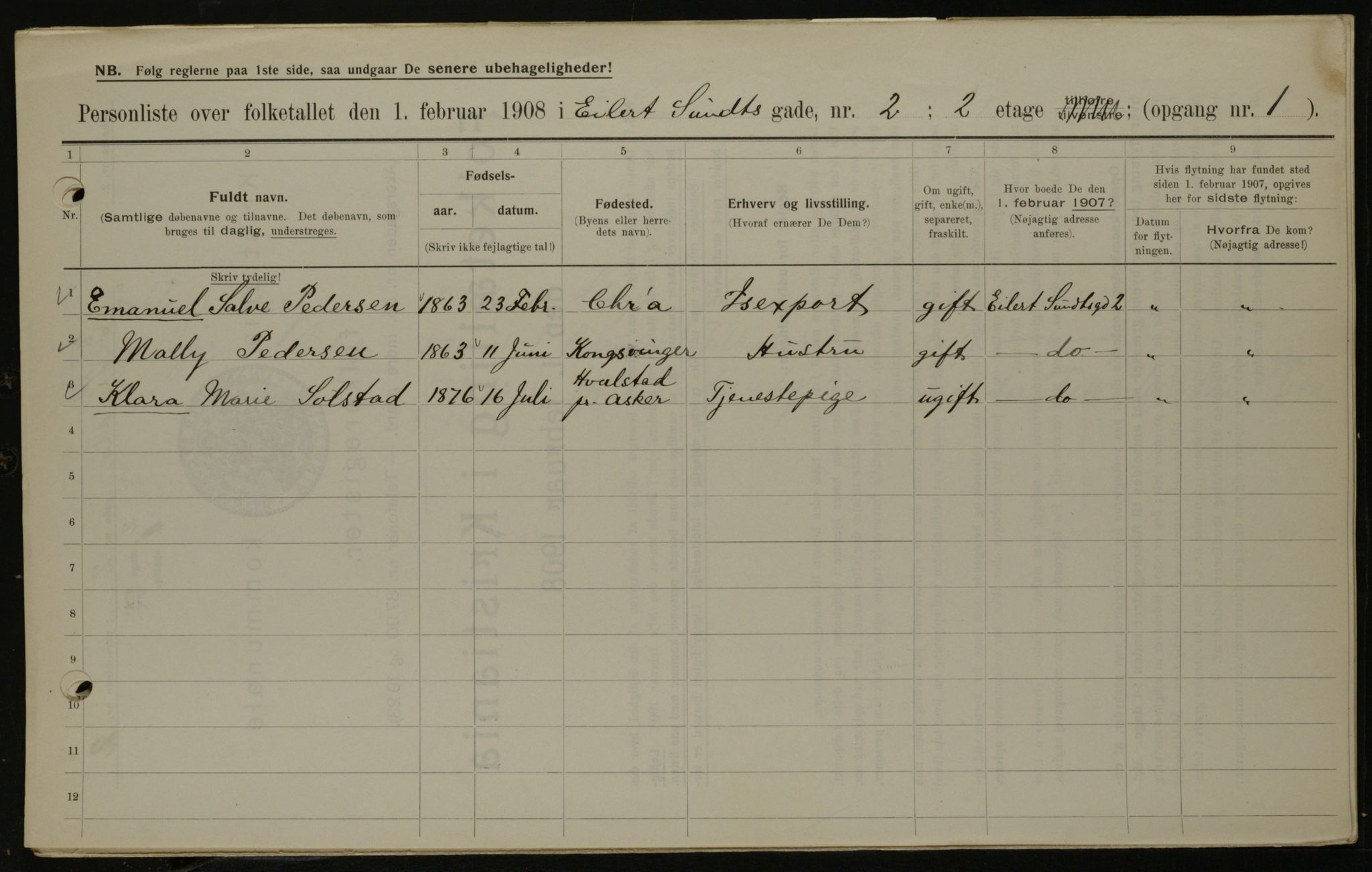 OBA, Municipal Census 1908 for Kristiania, 1908, p. 17339