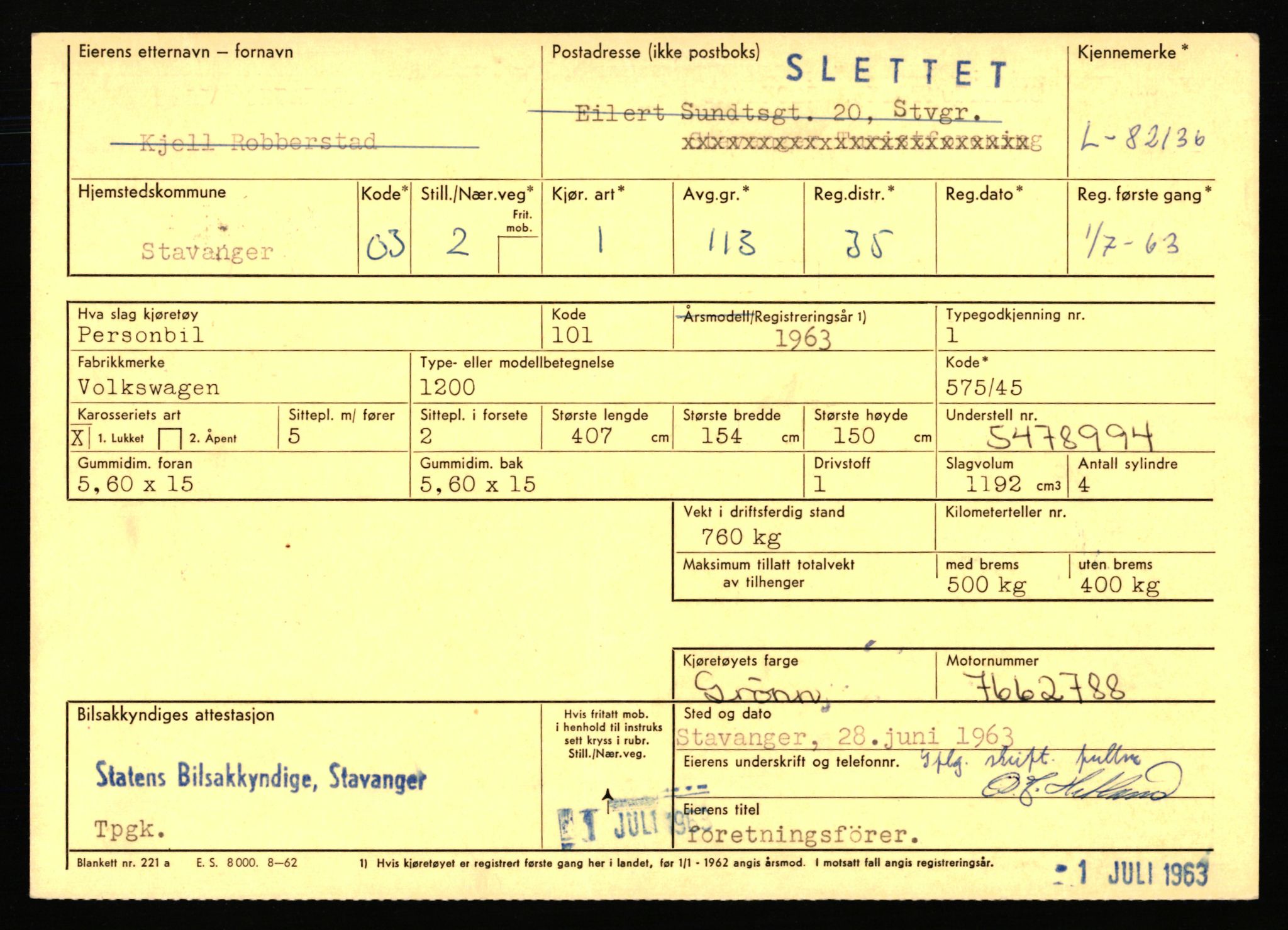 Stavanger trafikkstasjon, AV/SAST-A-101942/0/F/L0071: L-80500 - L-82199, 1930-1971, p. 2643