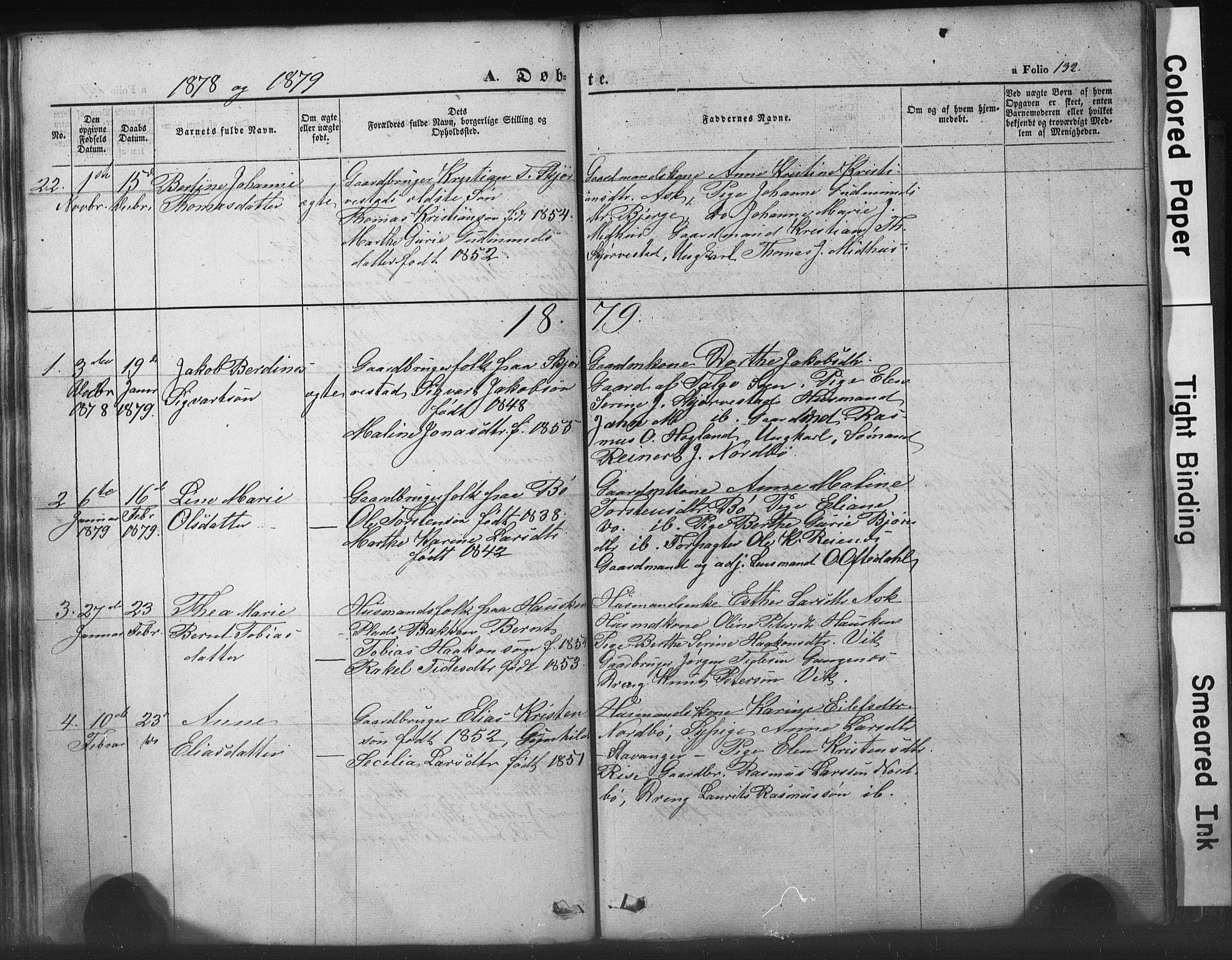Rennesøy sokneprestkontor, SAST/A -101827/H/Ha/Hab/L0002: Parish register (copy) no. B 2, 1852-1880, p. 132